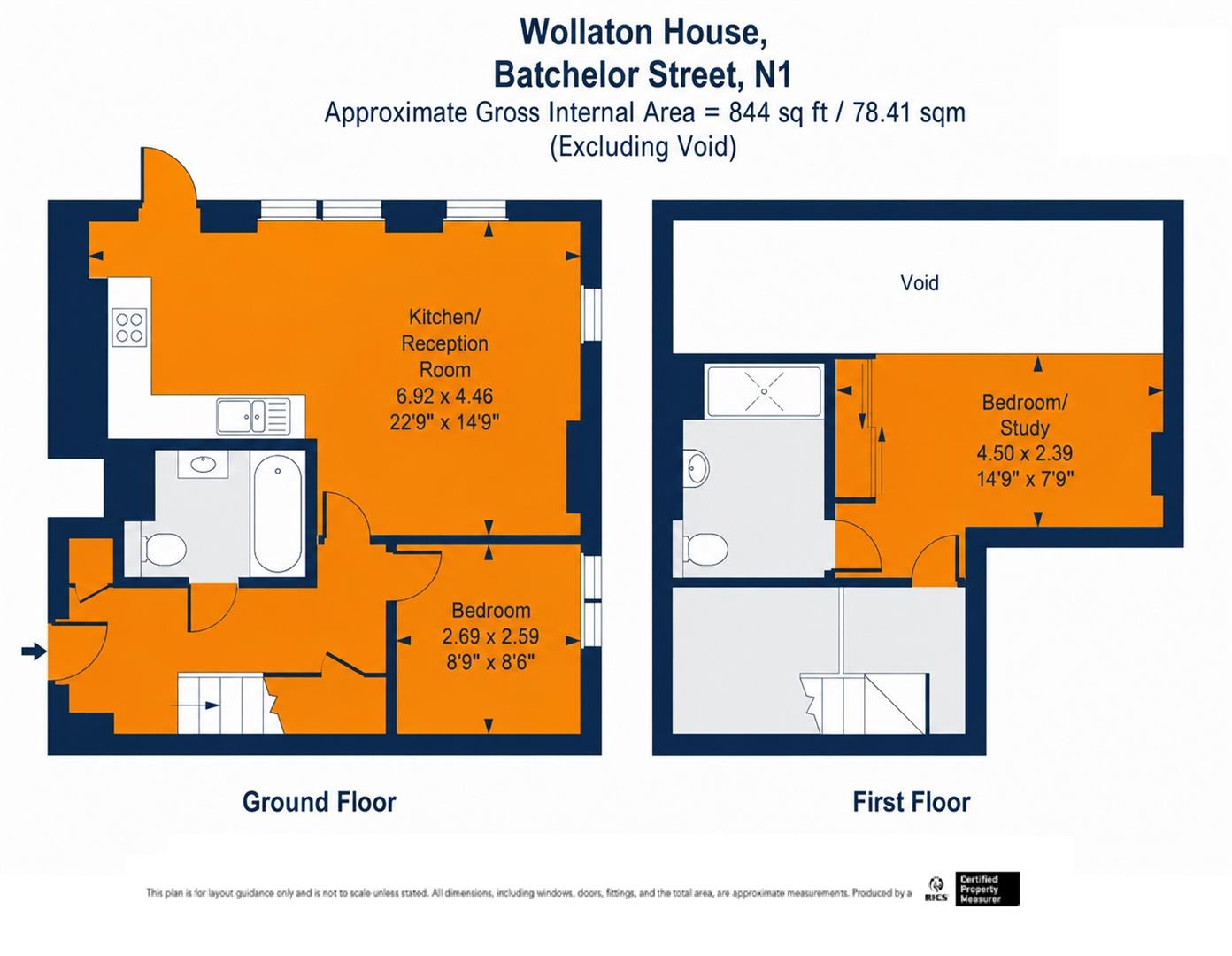 Flat 2, Wollaton House, Batchelor Street, London floorplan