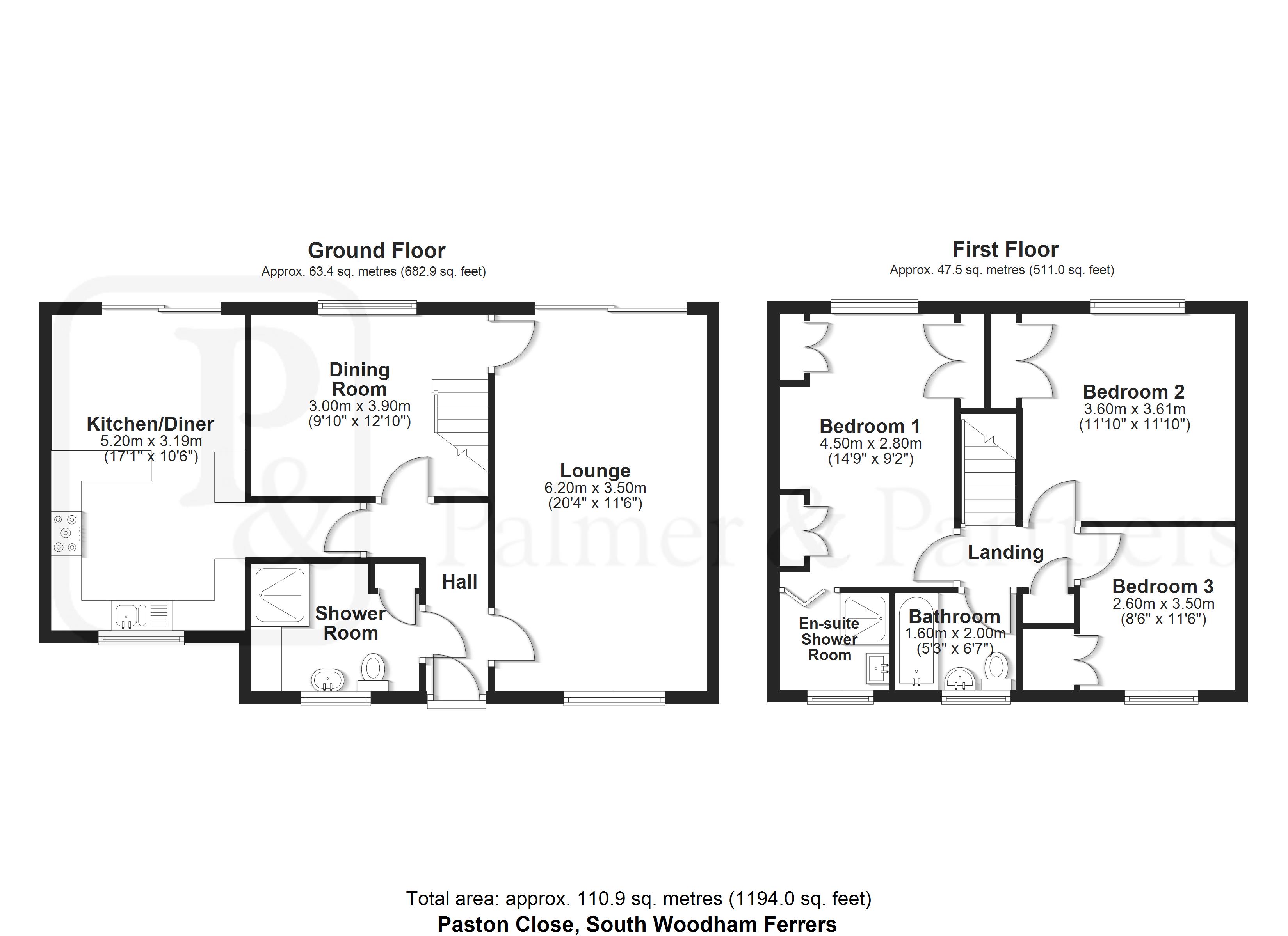 35, Paston Close, Chelmsford floorplan