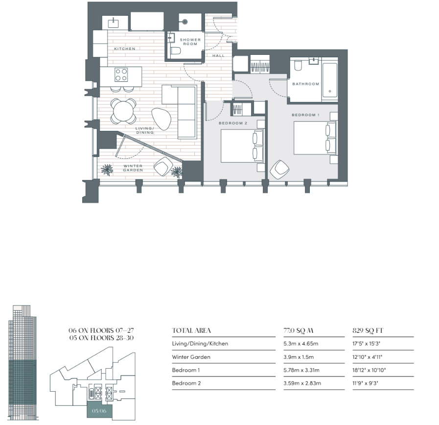 2706, Nine Elms Lane, London floorplan