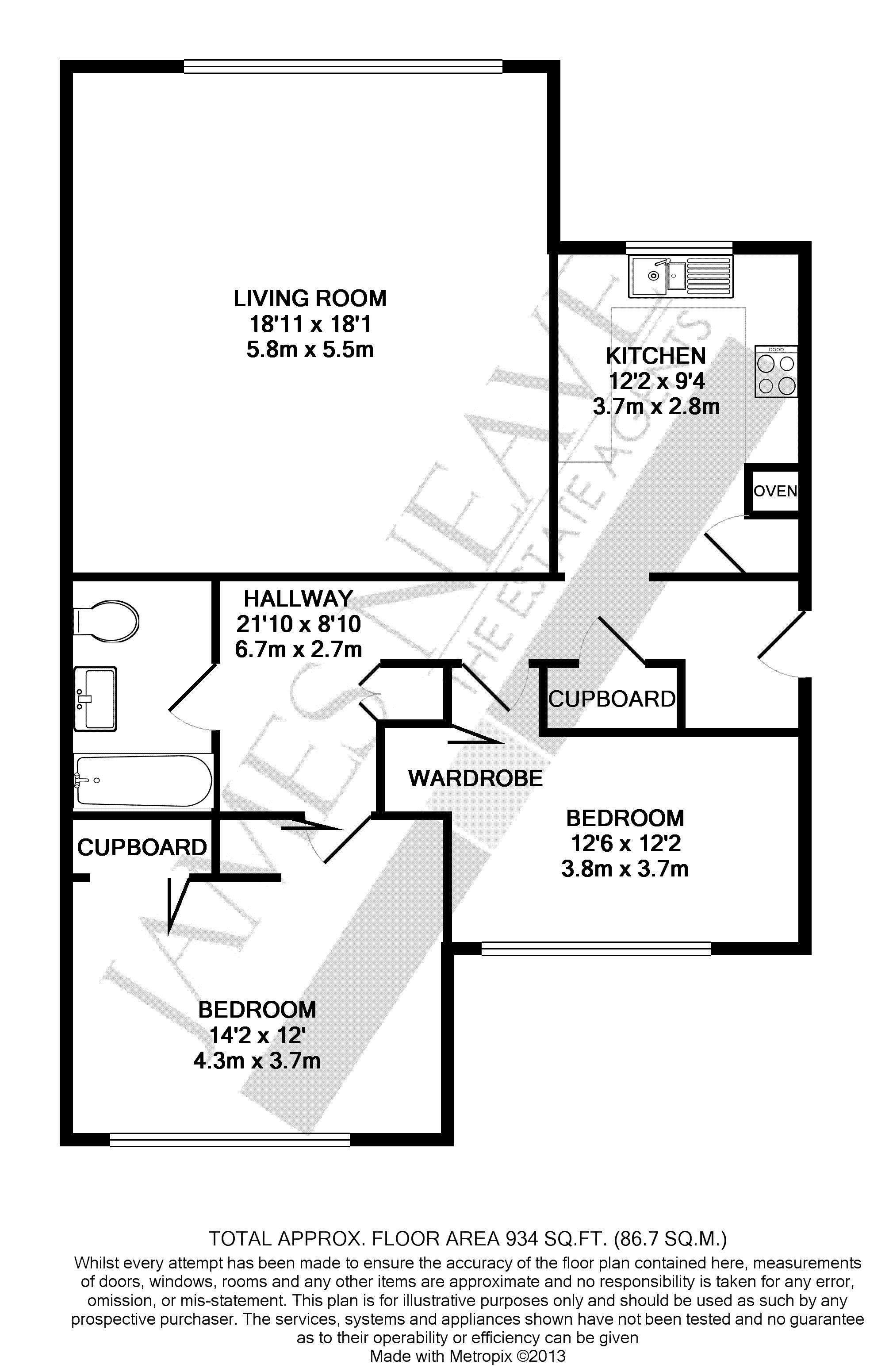2 Bedrooms Flat to rent in Ashley Road, Walton-On-Thames KT12
