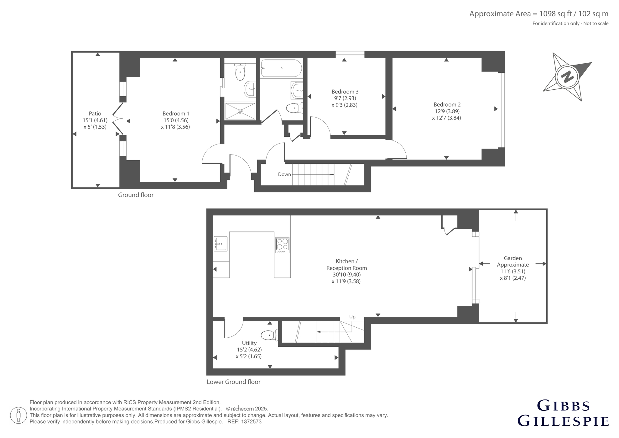 Flat 1 Willow,, 63-65 Gordon Road, London floorplan