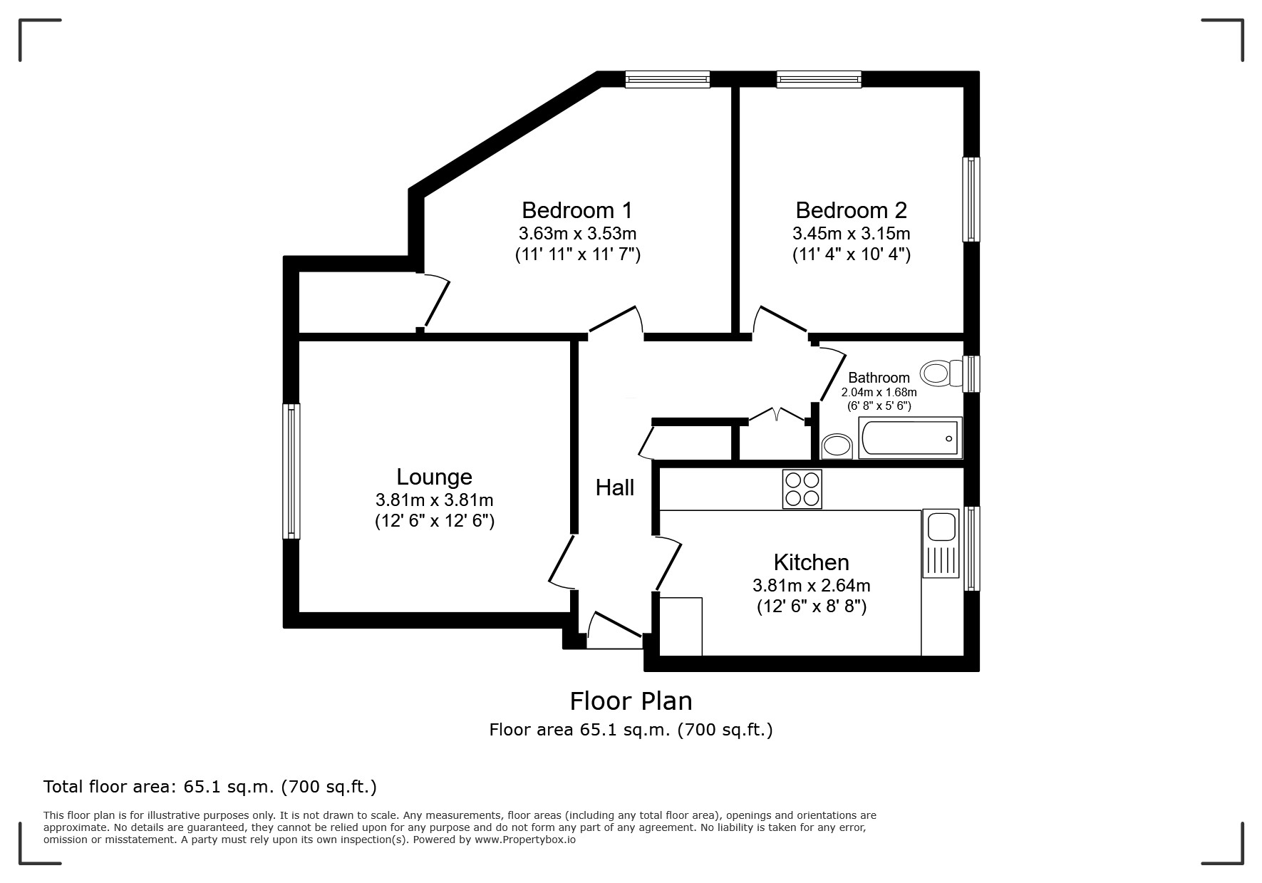 13A Baden House,, Harrismith Road, Cardiff floorplan