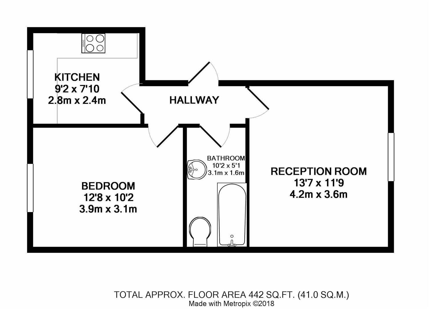 1 Bedrooms Flat to rent in Rugby Road, Twickenham TW1