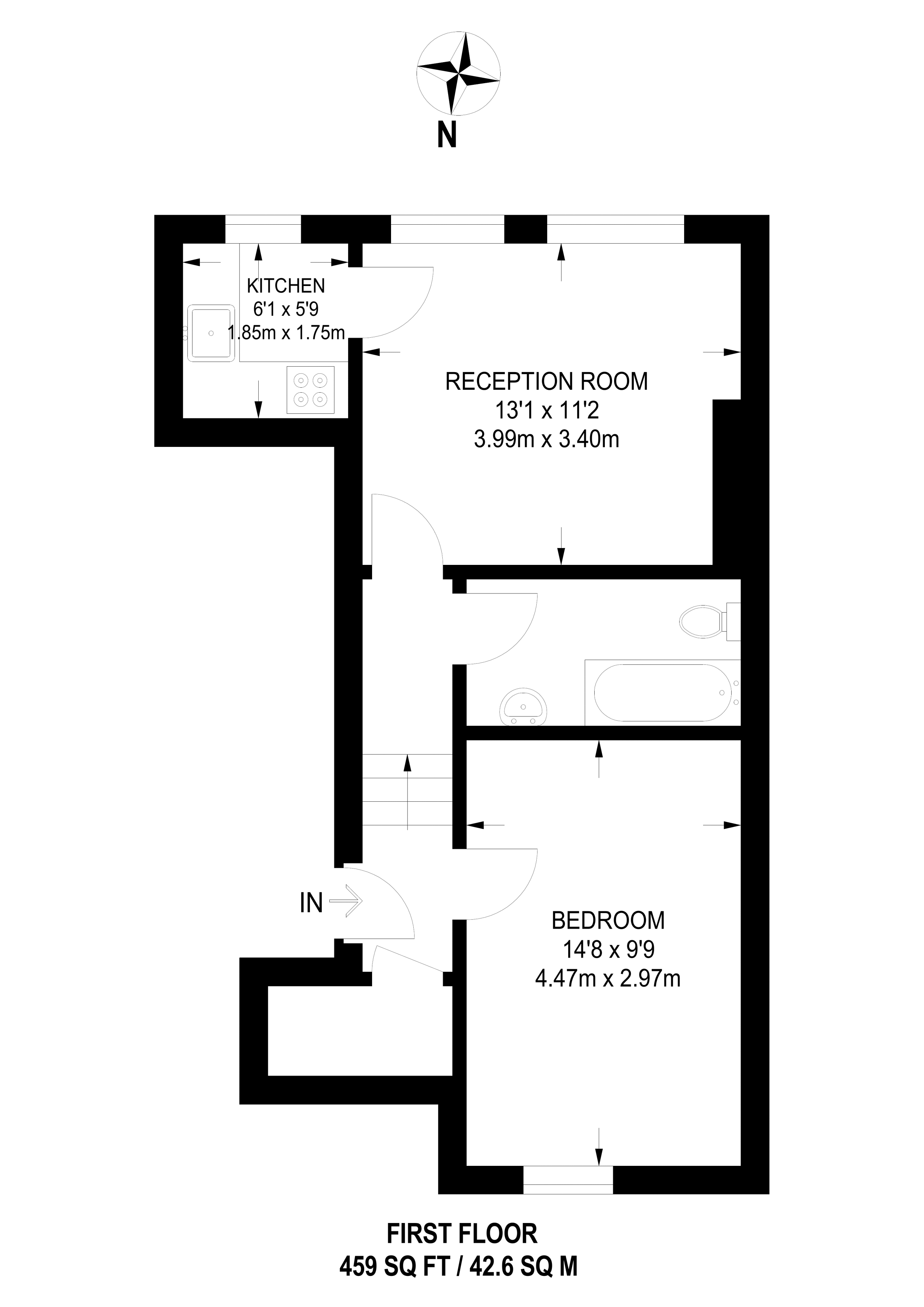 1 Bedrooms Flat to rent in Crockerton Road, Tooting Bec SW17