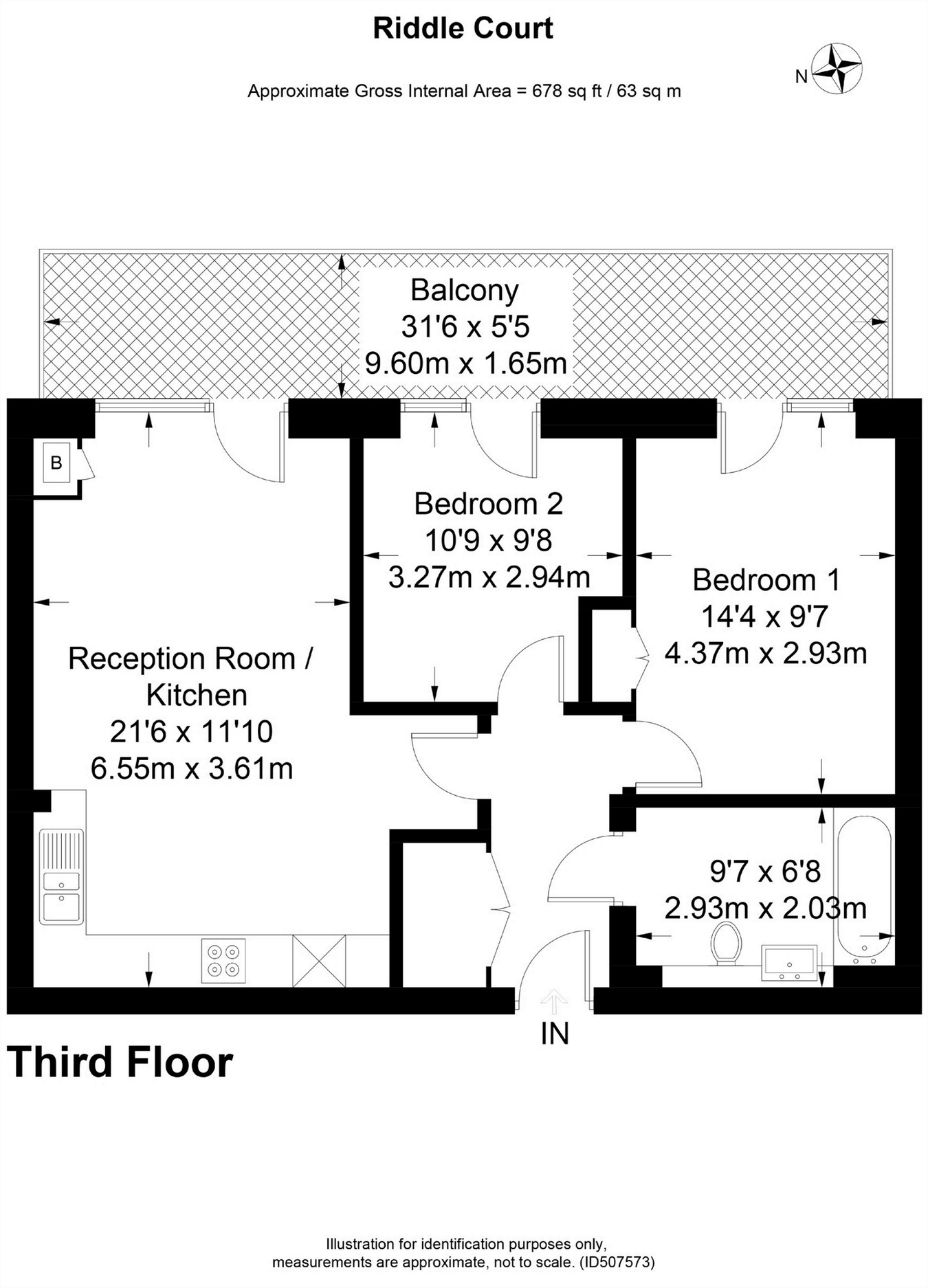 2 Bedrooms Flat for sale in Riddell Court, Campsbourne Road, London N8