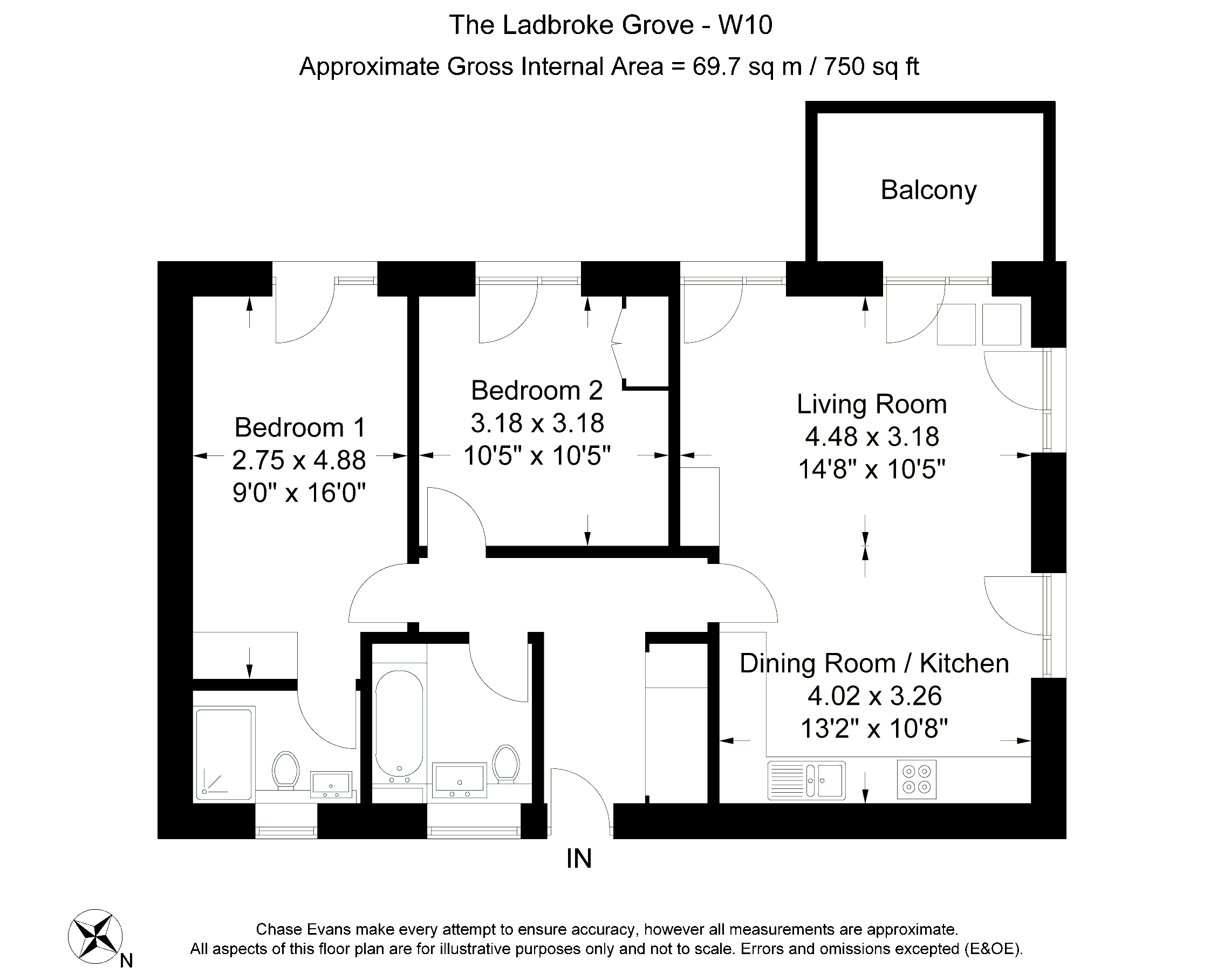 2 Bedrooms Flat to rent in Atrium Apartments, Ladbroke Grove, London W10