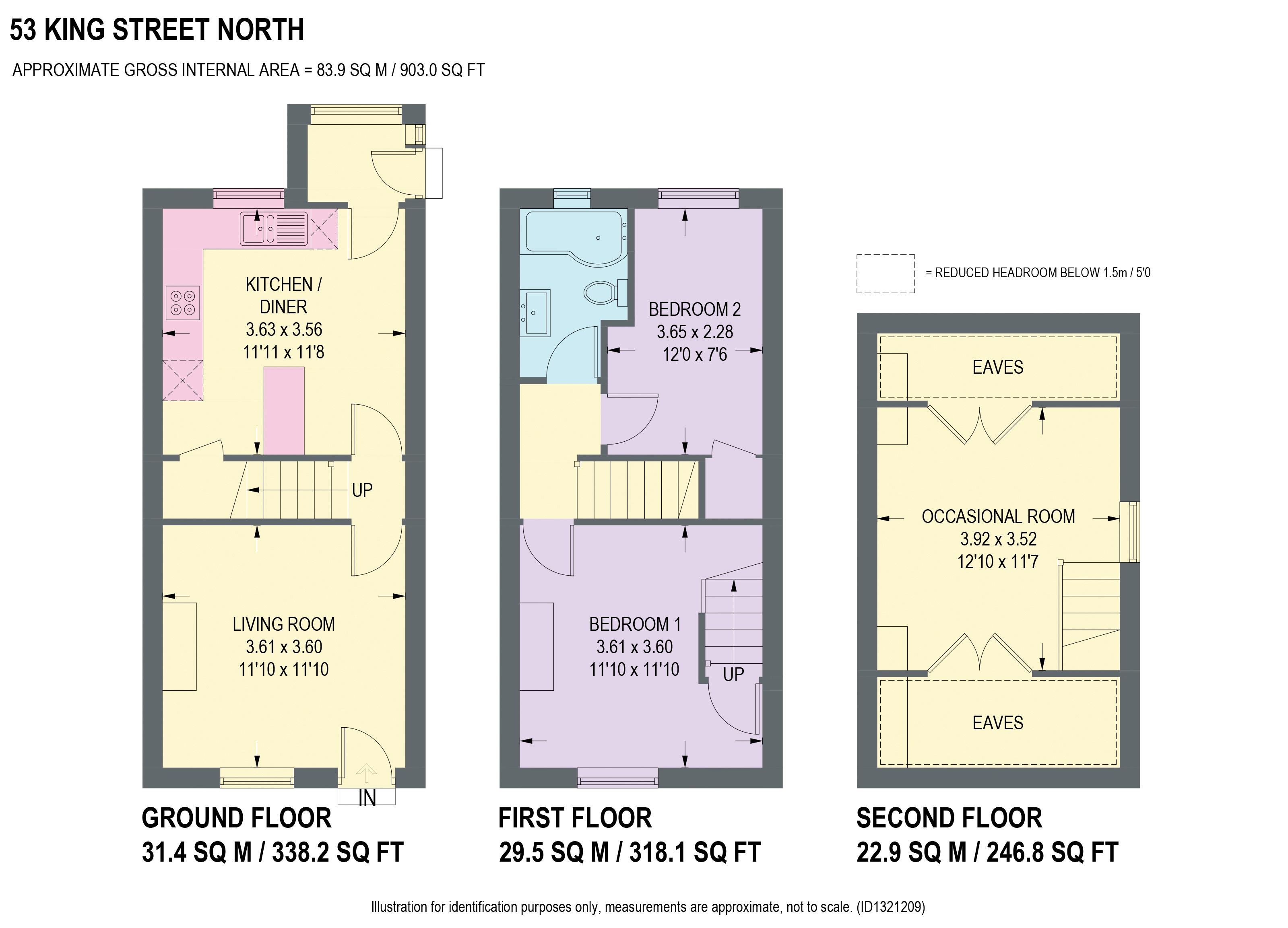 53, King Street North, Chesterfield floorplan
