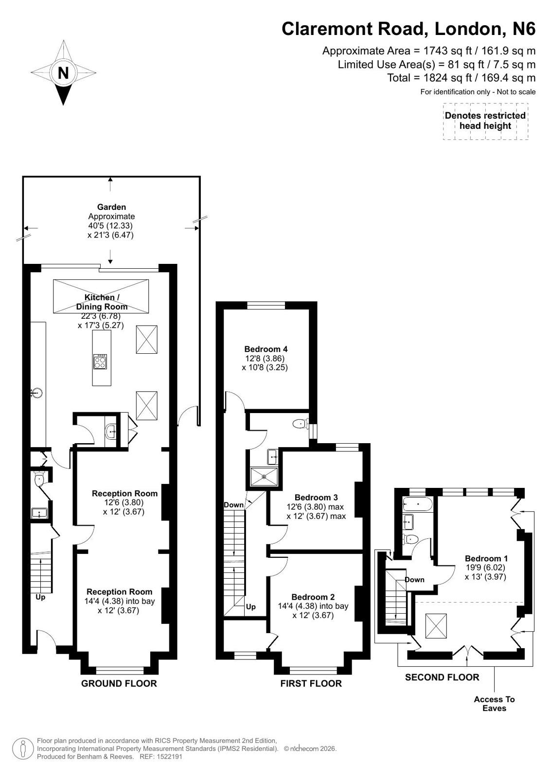 77, Claremont Road, Highgate floorplan
