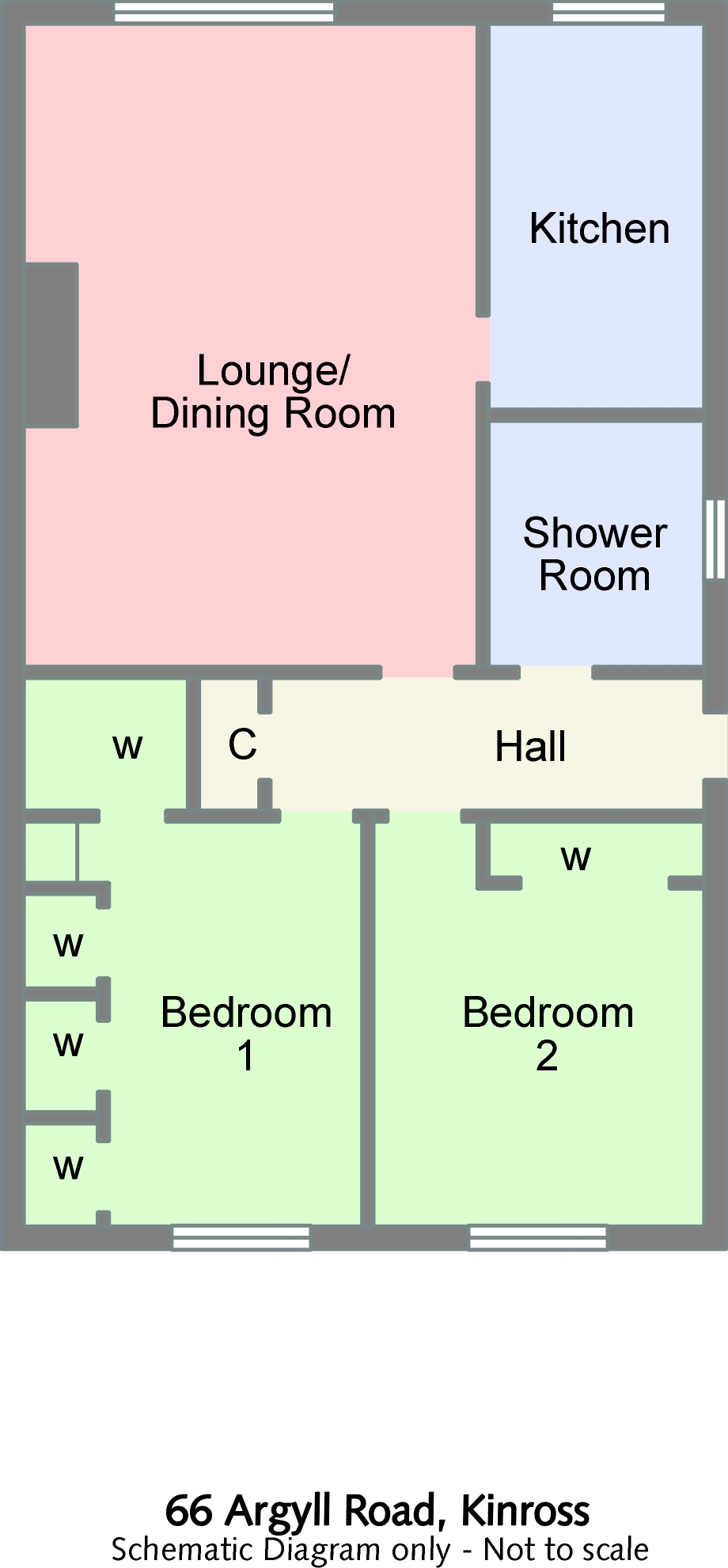2 Bedrooms Bungalow for sale in Argyll Road, Kinross KY13