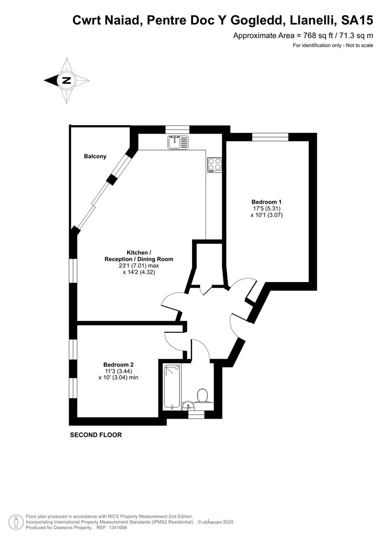Cwrt Naiad, Flat 3, Pentre Doc Y Gogledd, Llanelli floorplan