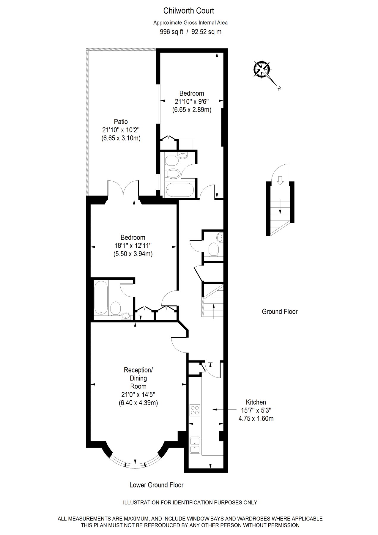 505, Chilworth Court, London floorplan