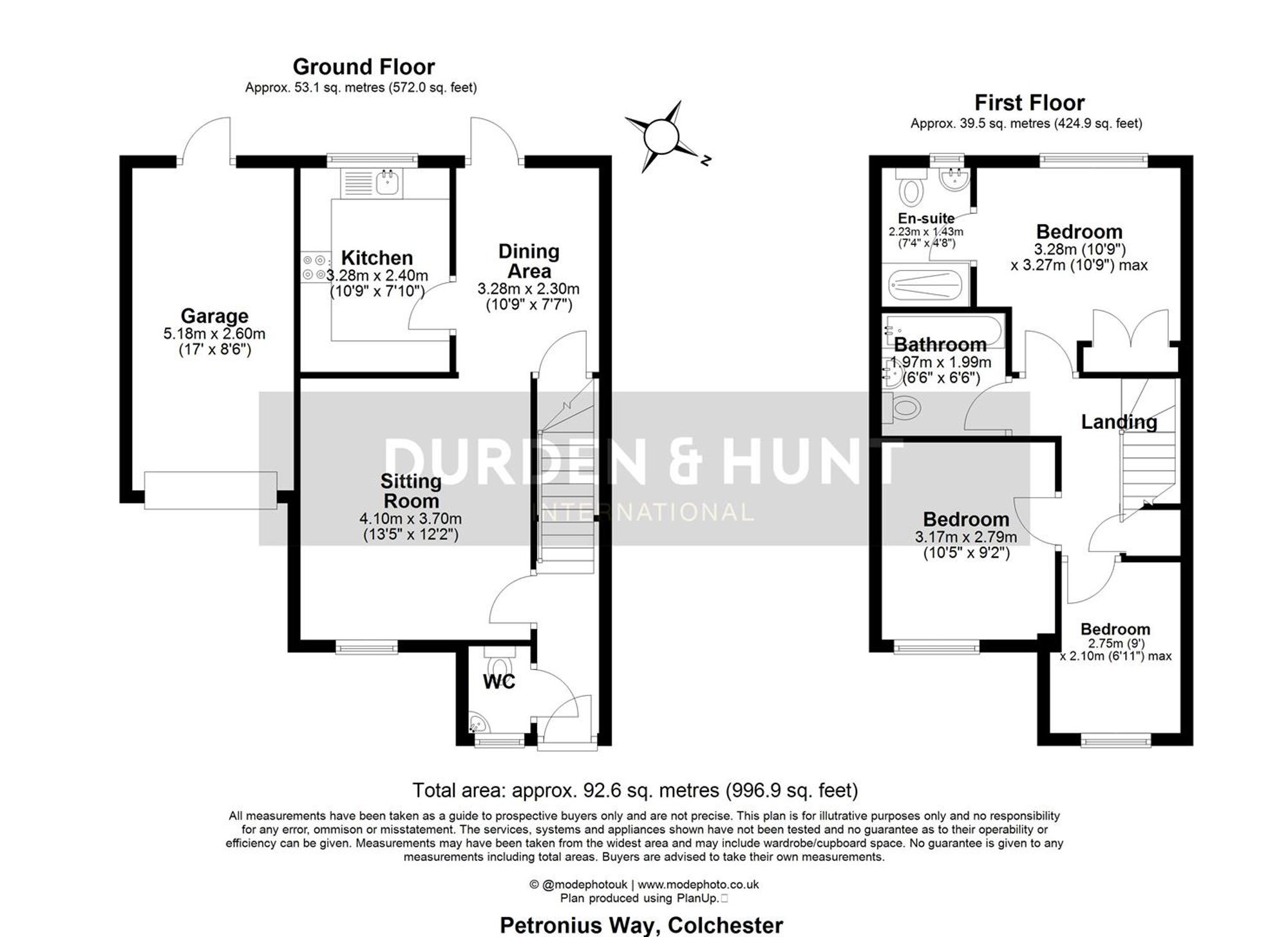 22 Petronius Way, Colchester floorplan