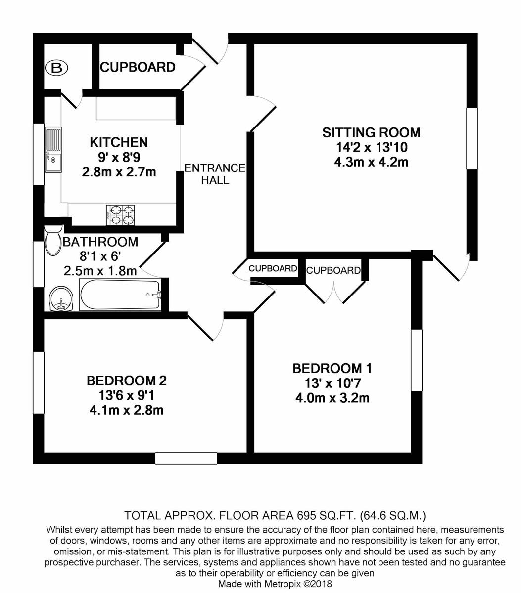 2 Bedrooms Flat to rent in Oxenbridge House, Timperley Gardens, Redhill RH1