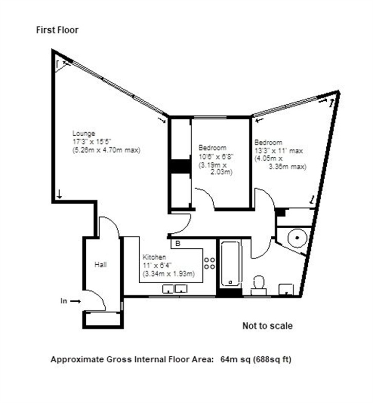 2 Bedrooms Flat for sale in Parkside Court, Weybridge, Surrey KT13