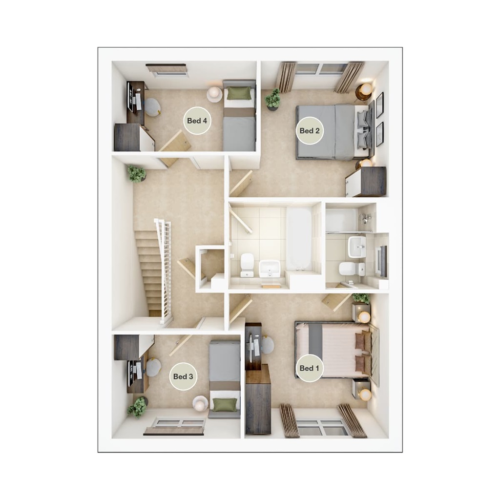The Bittesford - Plot 550, Kings Moat Garden Village, Wrexham Road, Chester floorplan