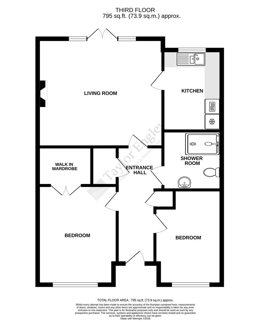 Flat 56, Marlborough Court, Southfields Road, Eastbourne floorplan
