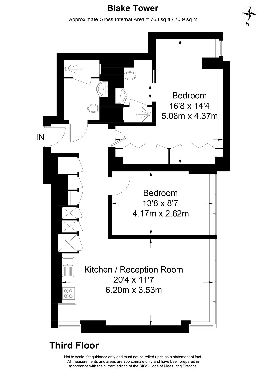 2 Bedrooms Flat to rent in Blake Tower, Fann Street, Barbican, London EC2Y