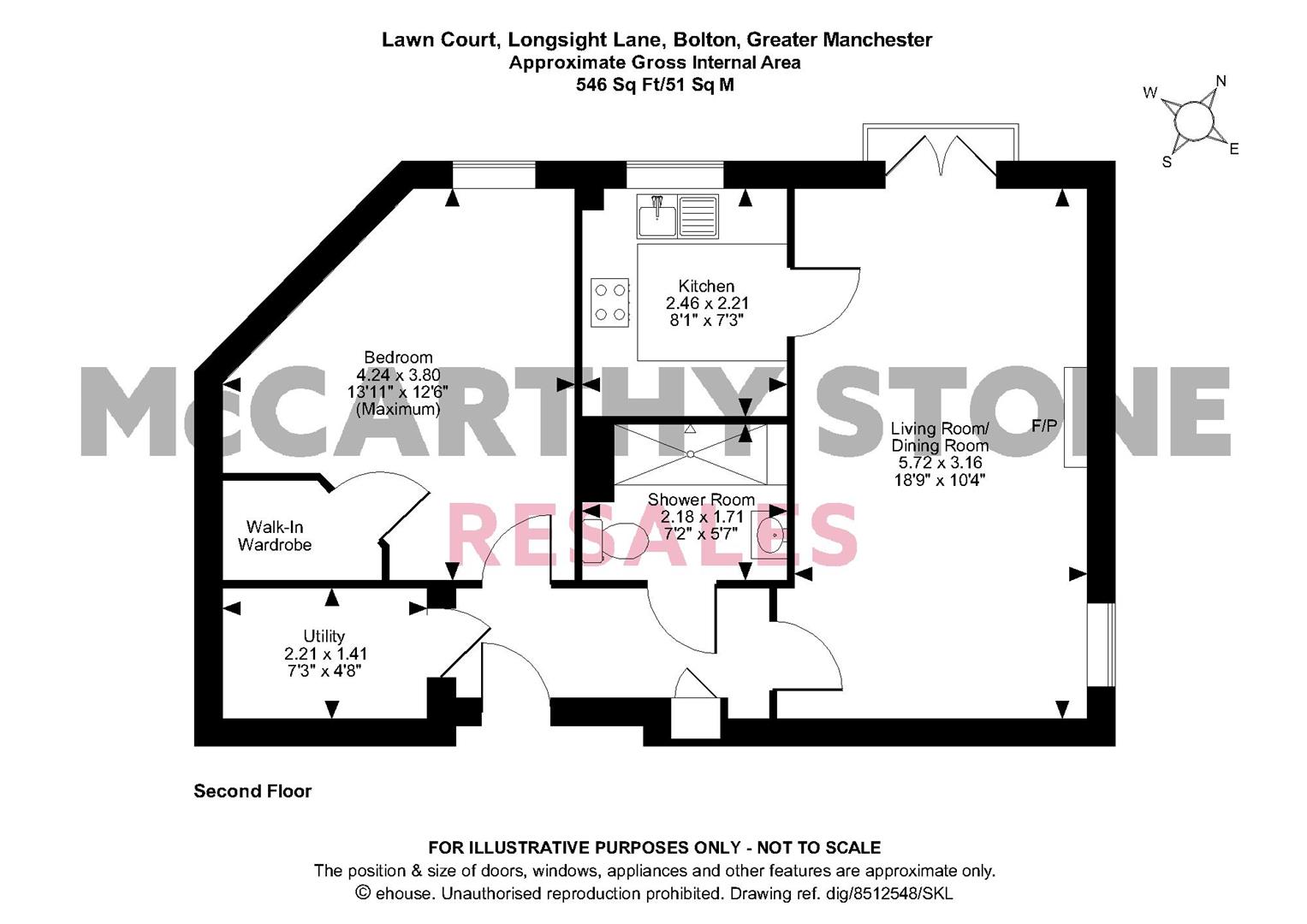 Longsight Lane, Harwood, Bolton BL2, 1 bedroom flat for sale 61973979