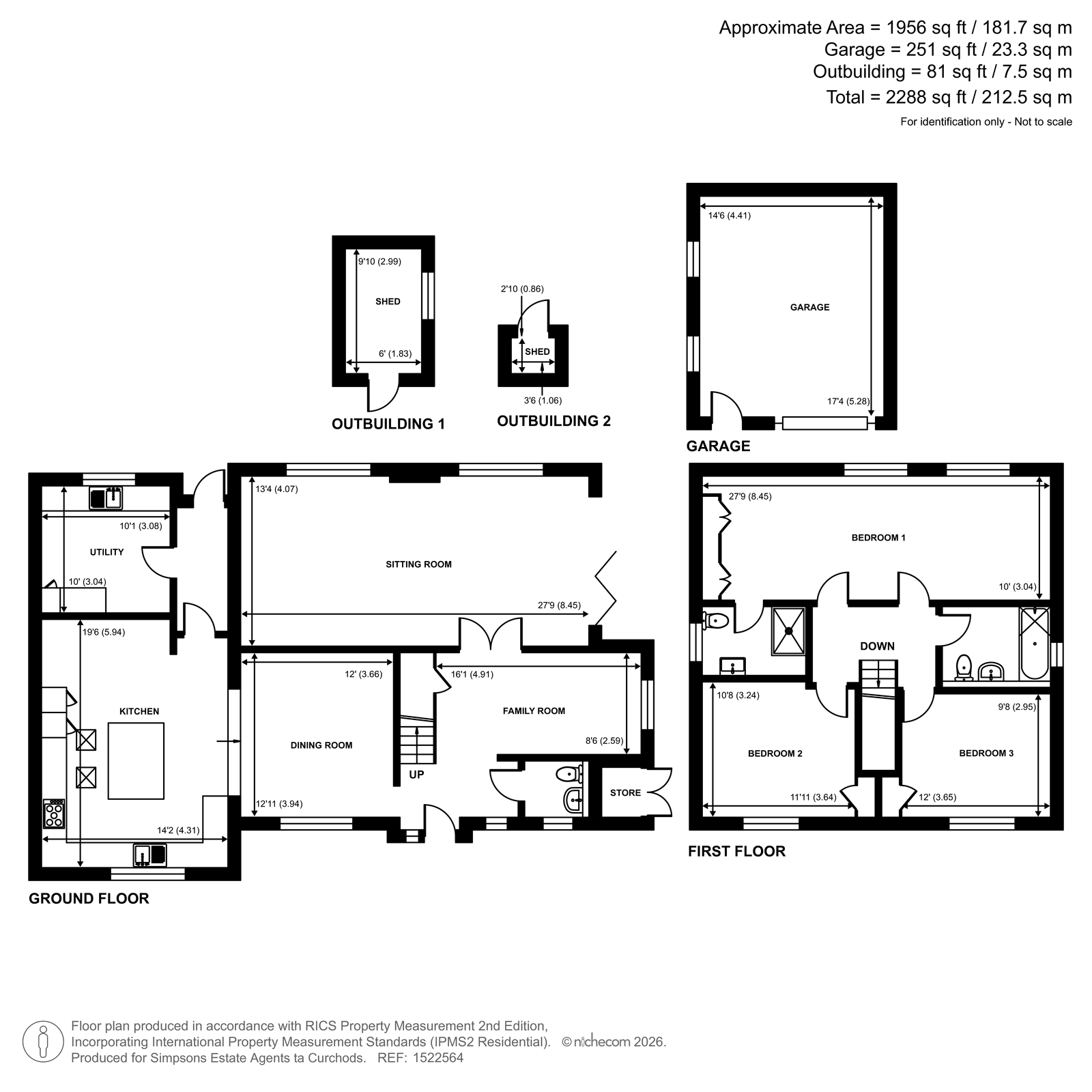 Heatherton,, Church Lane, Woking floorplan