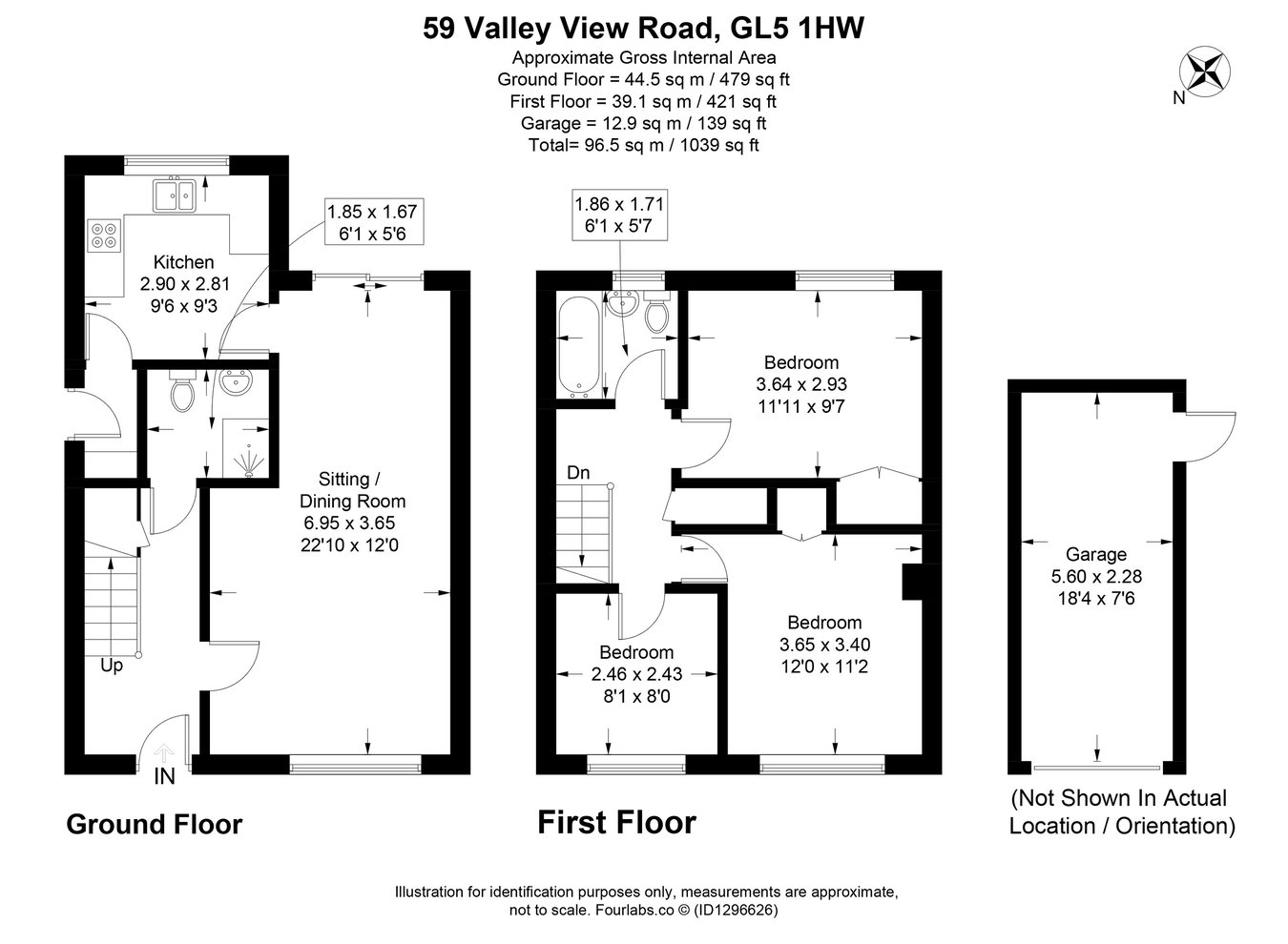 59, Valley View Road, Stroud floorplan