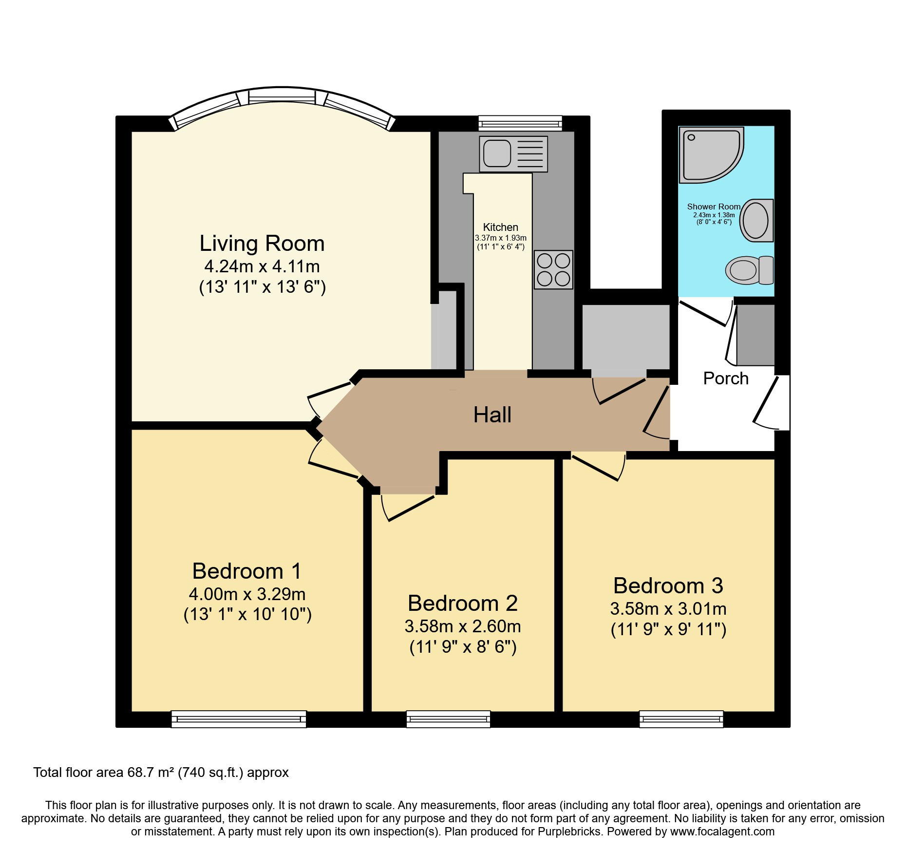 136, Haywood Street, Glasgow floorplan