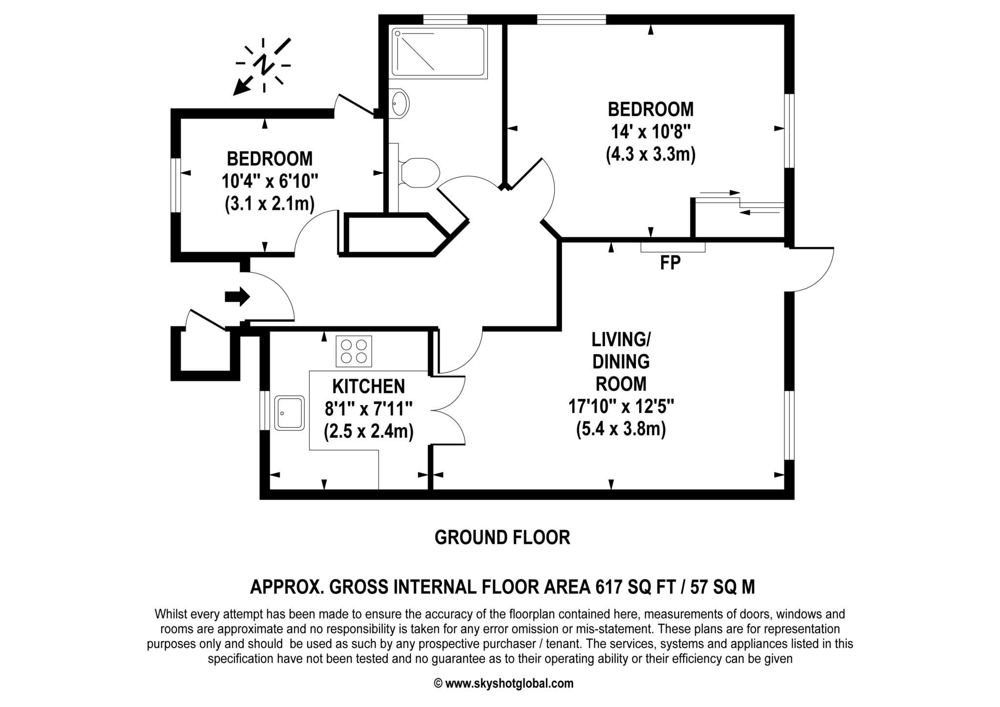 Flat 39 Fairhaven Court, Fairhaven, Egham floorplan