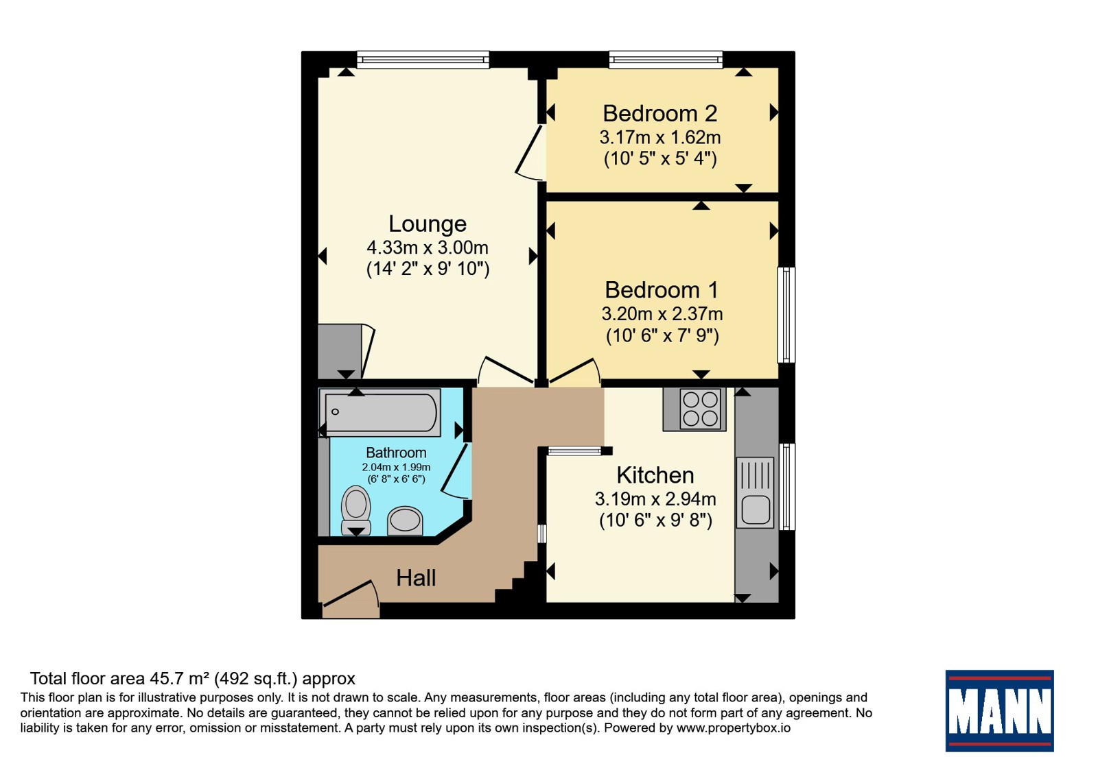 Flat 7 Edith Court,, Victoria Road, Kent floorplan