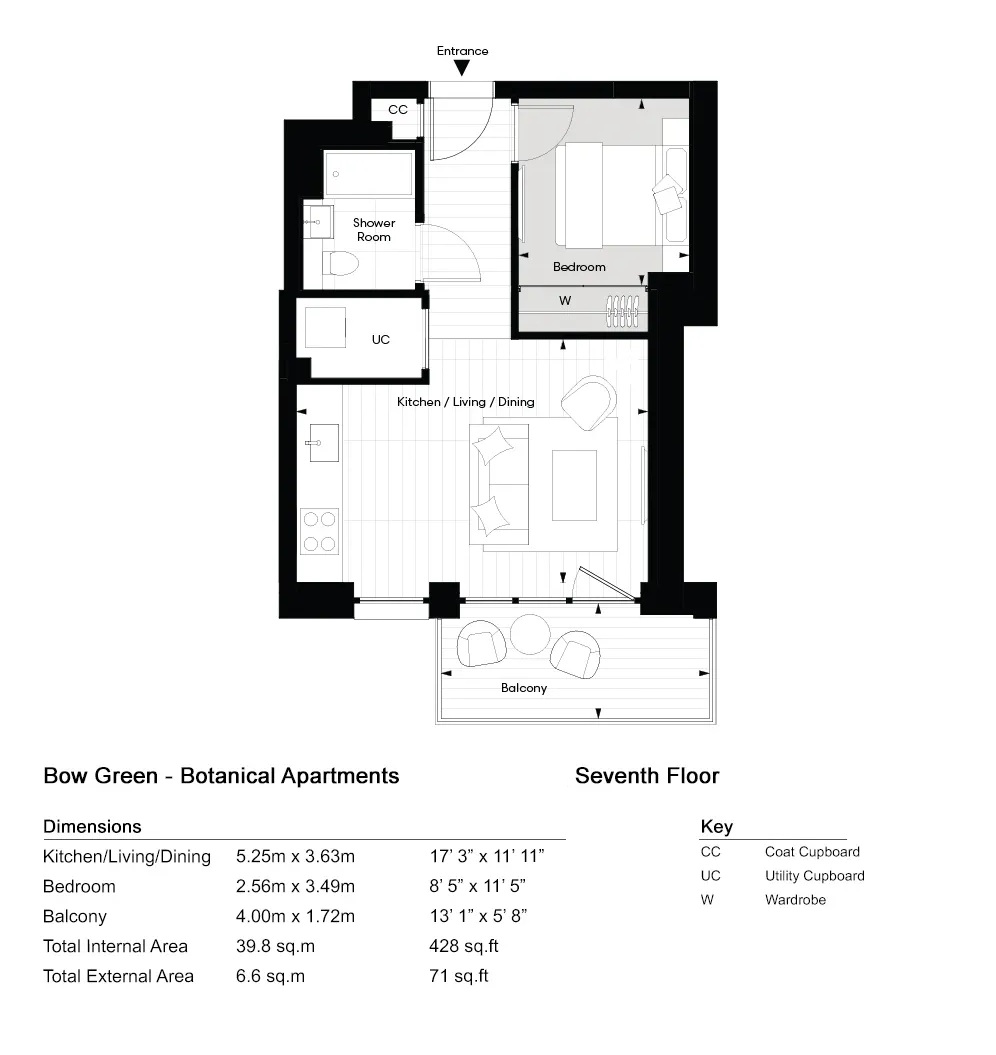 Bow Green, B7.05, 120 Bow Common Lane, London floorplan