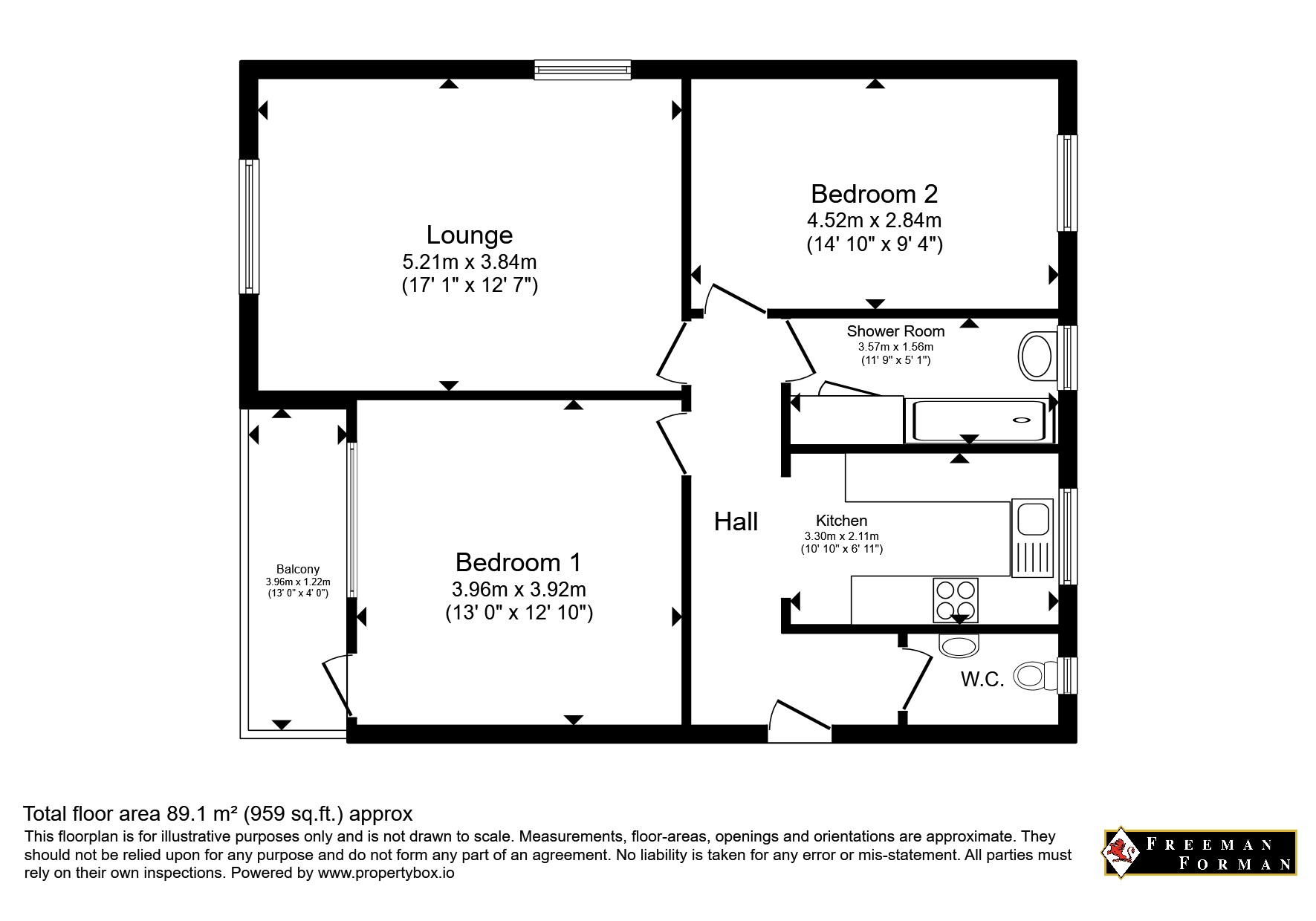 28,, The Limes, Eastbourne floorplan