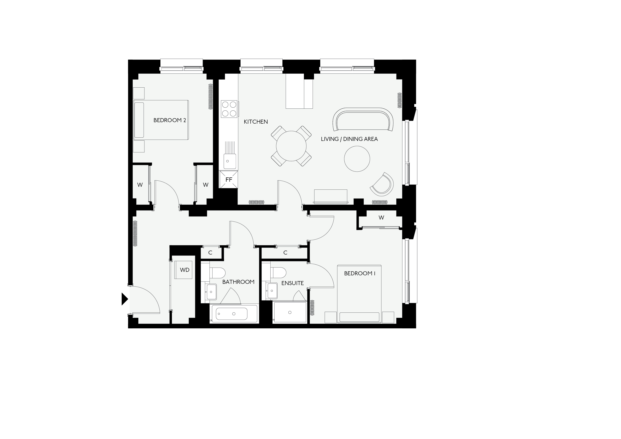 Apartment 408, Eades Apartments, 11 Selborne Road, London floorplan