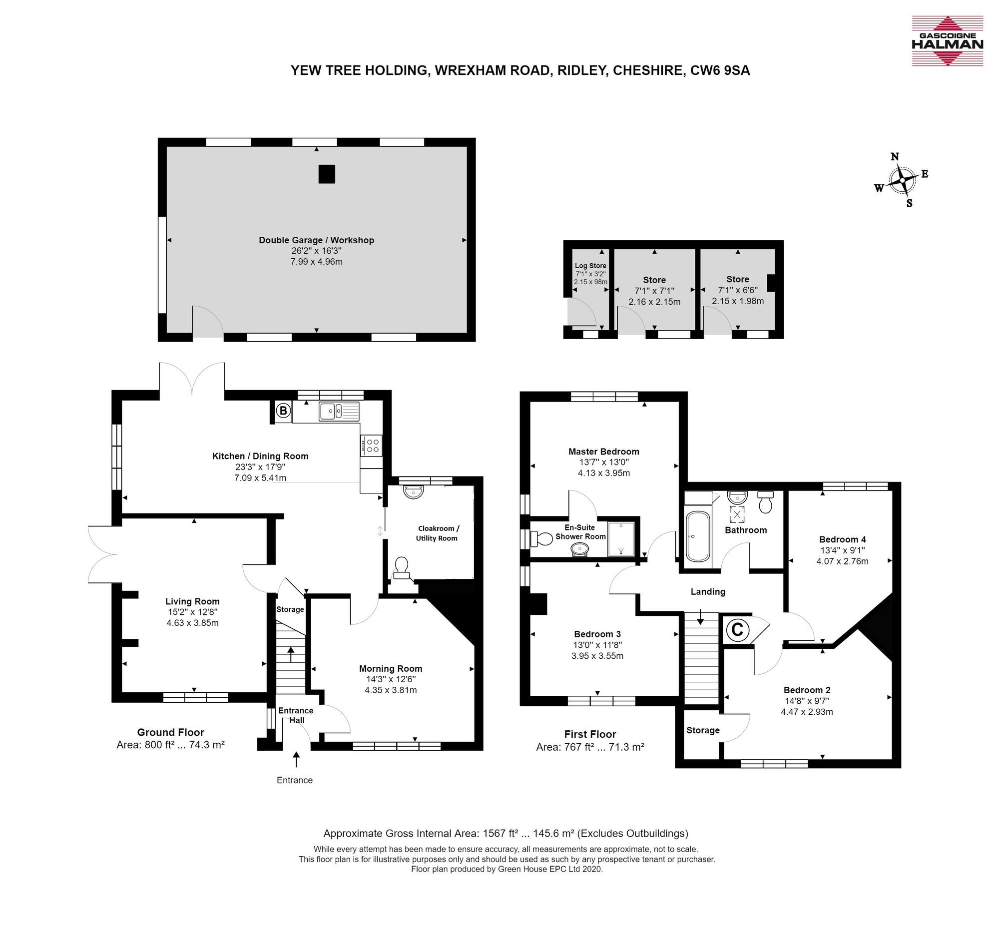 Yew Tree Holding Wrexham Road, Tarporley floorplan