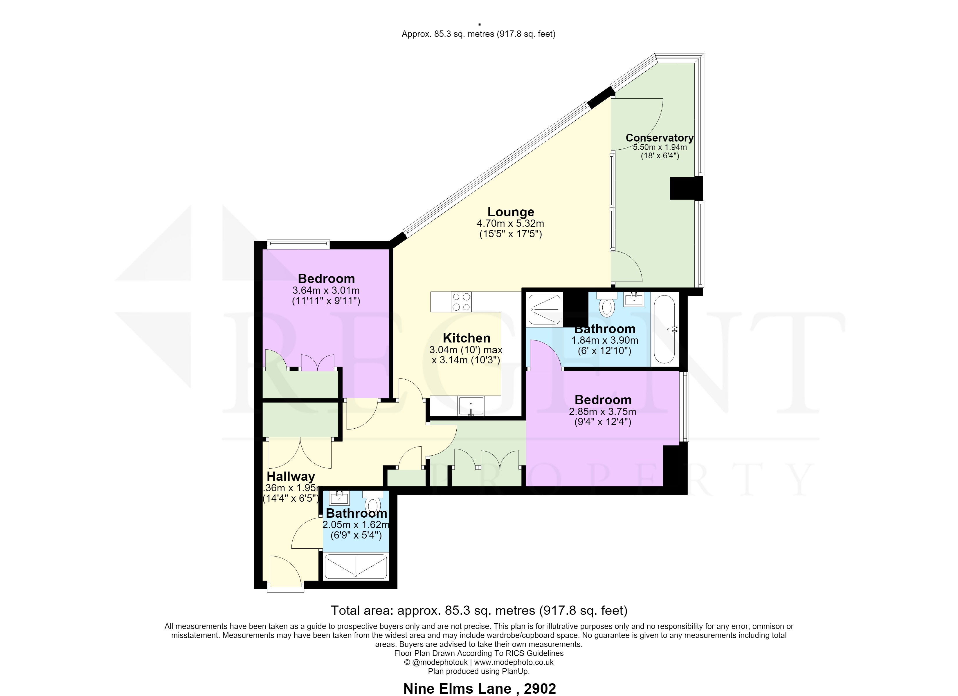 1, Apartment 2902, Nine Elms Lane, London floorplan