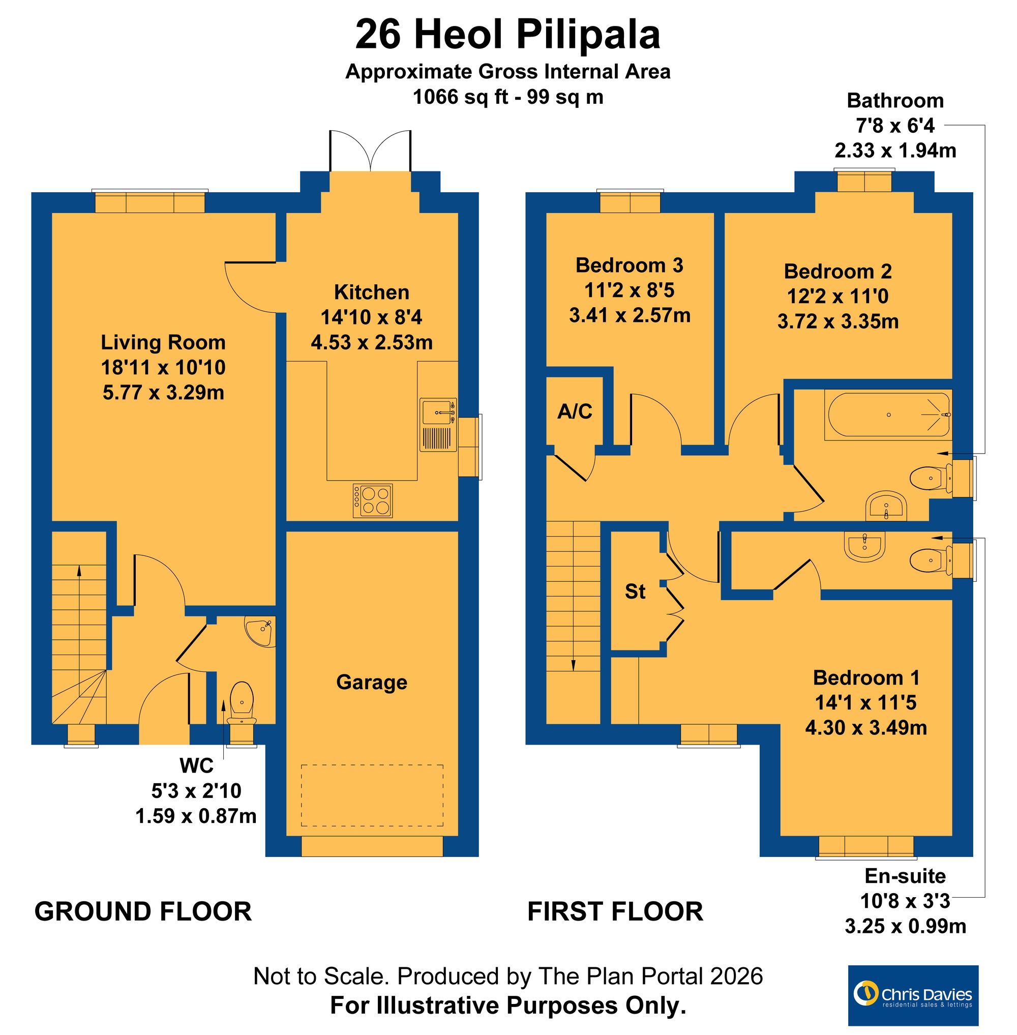 26 Heol Pilipala, Barry floorplan