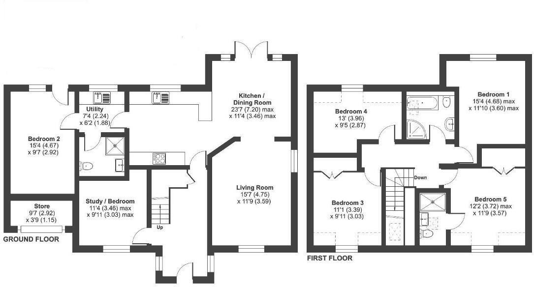 5, Walters Way, Penzance floorplan