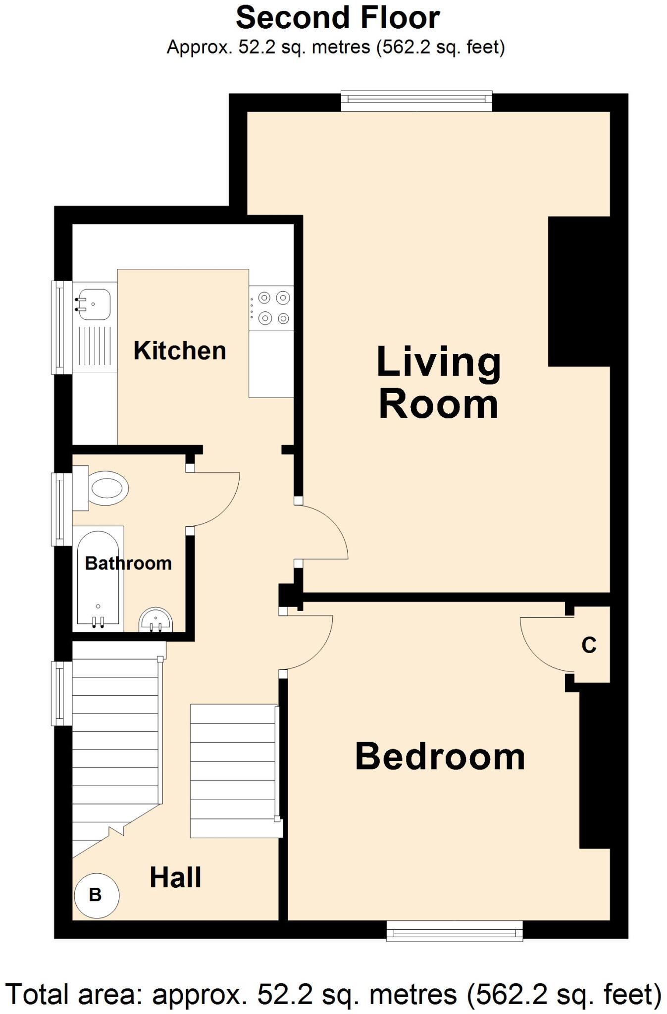 Flat 3,, 326 Cheriton Road, Folkestone floorplan