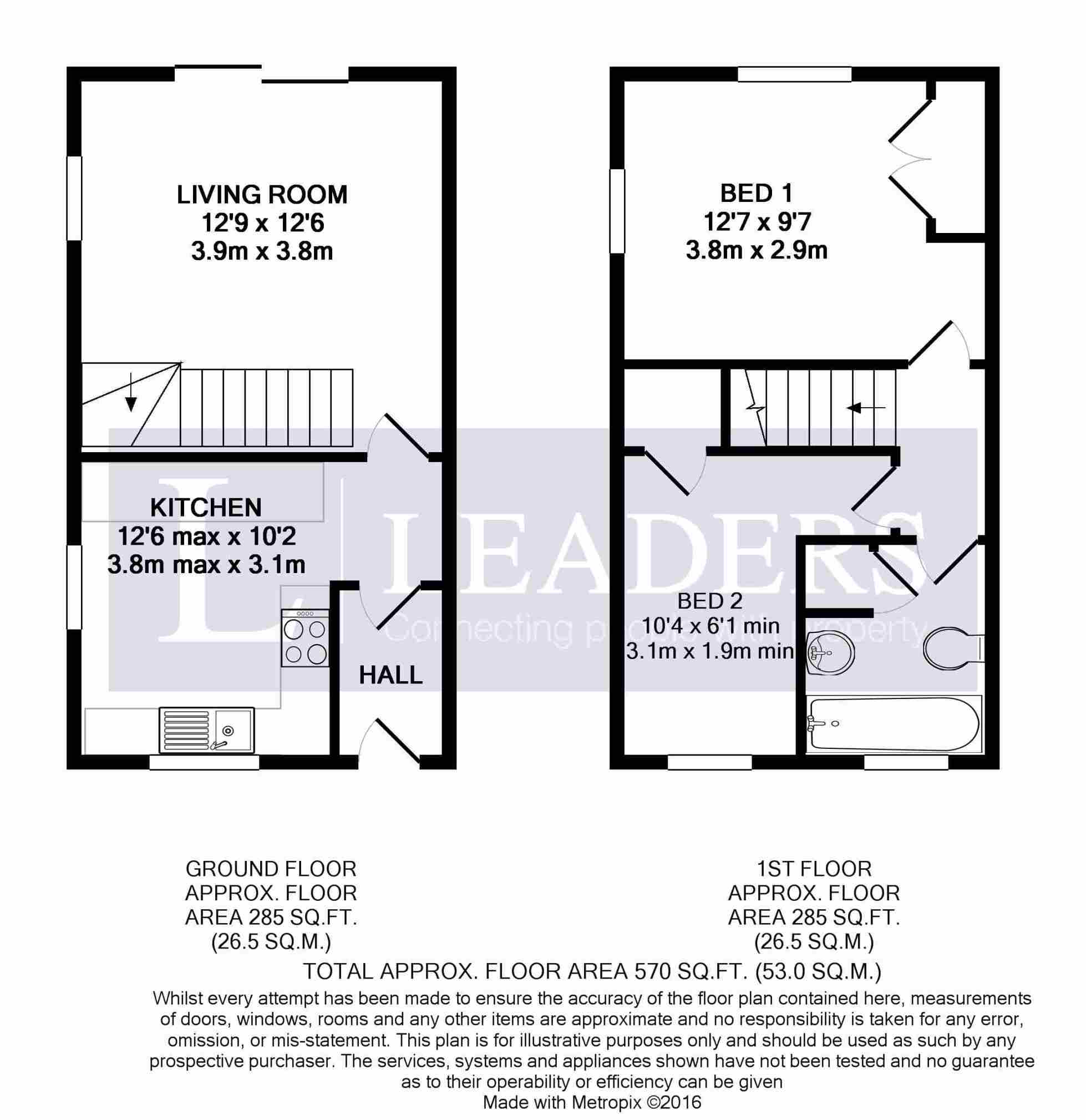 2 Bedrooms Semi-detached house to rent in Ardleigh Green, Luton LU2