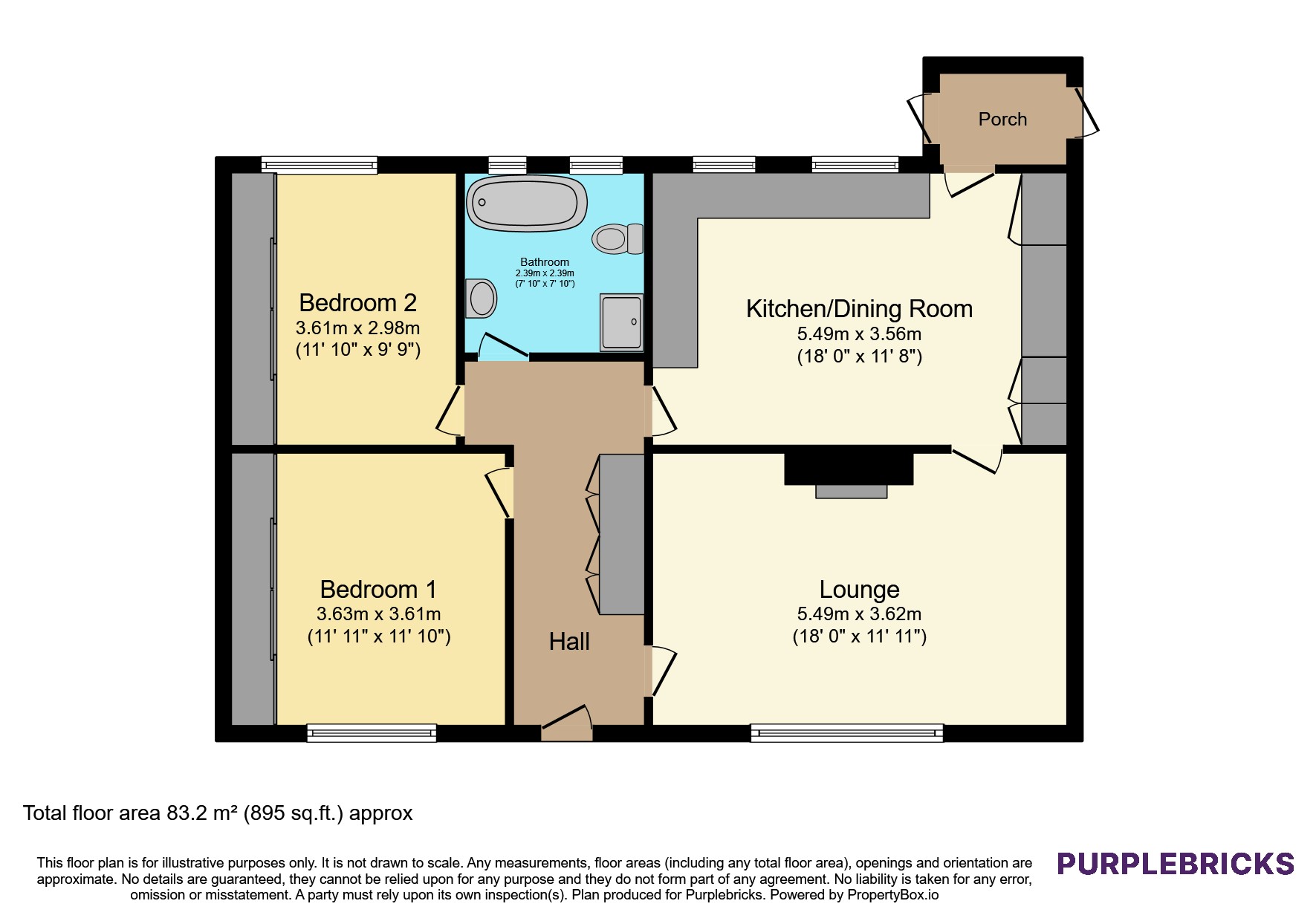 24, Coldbrook Road East, Barry floorplan