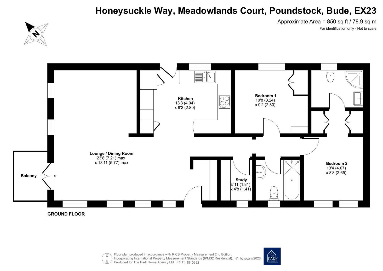Meadowlands Court,28 Honeysuckle Way, Bude floorplan