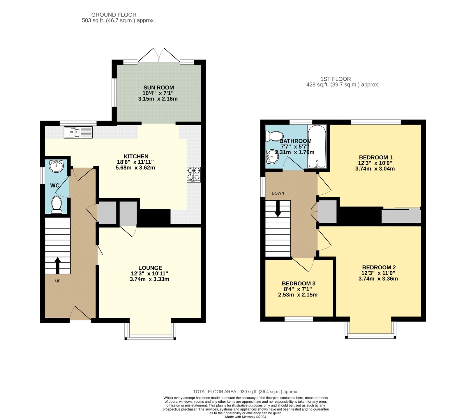 22, Walnut Crescent, N E Lincs floorplan