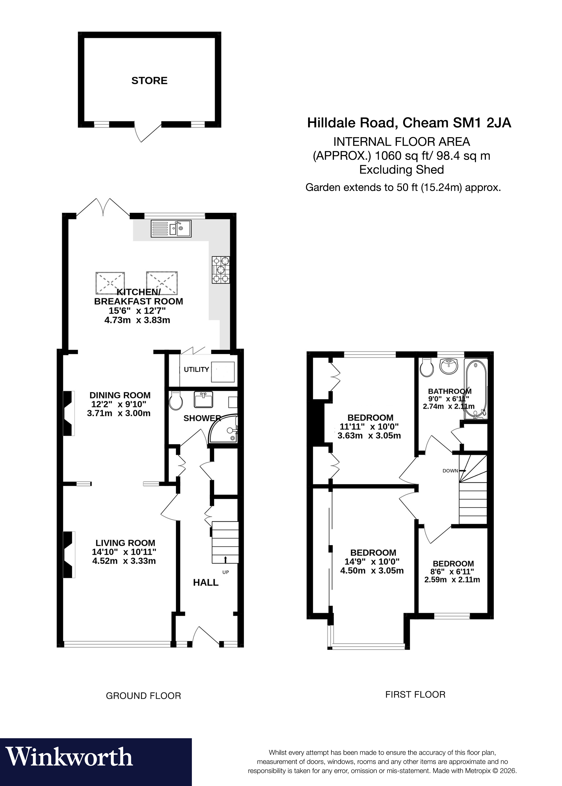 83, Hilldale Road, Sutton floorplan
