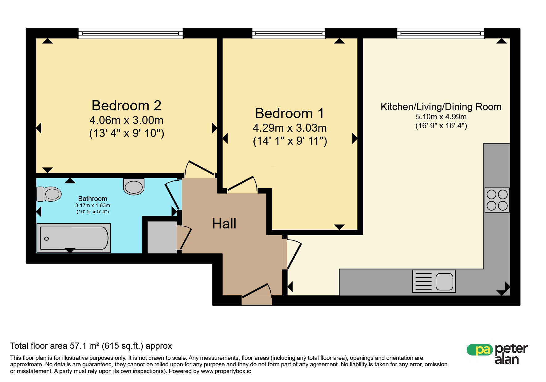 Flat 27, Kings Court, 6, High Street, Newport floorplan