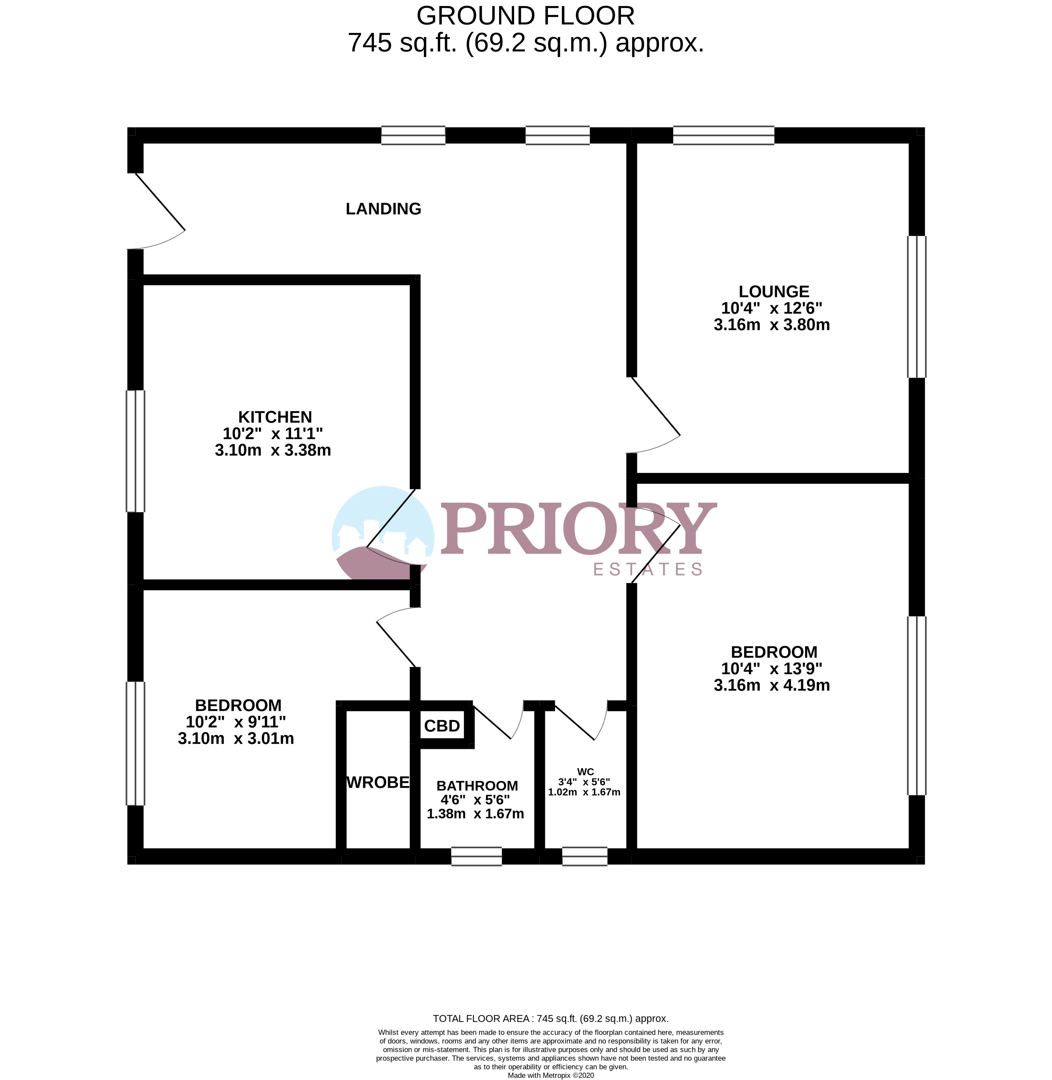 93b, Connaught Avenue, Frinton On Sea floorplan