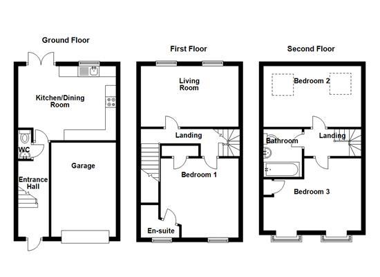 3 Bedrooms Terraced house for sale in Piper Lane, Wixams, Bedford MK42