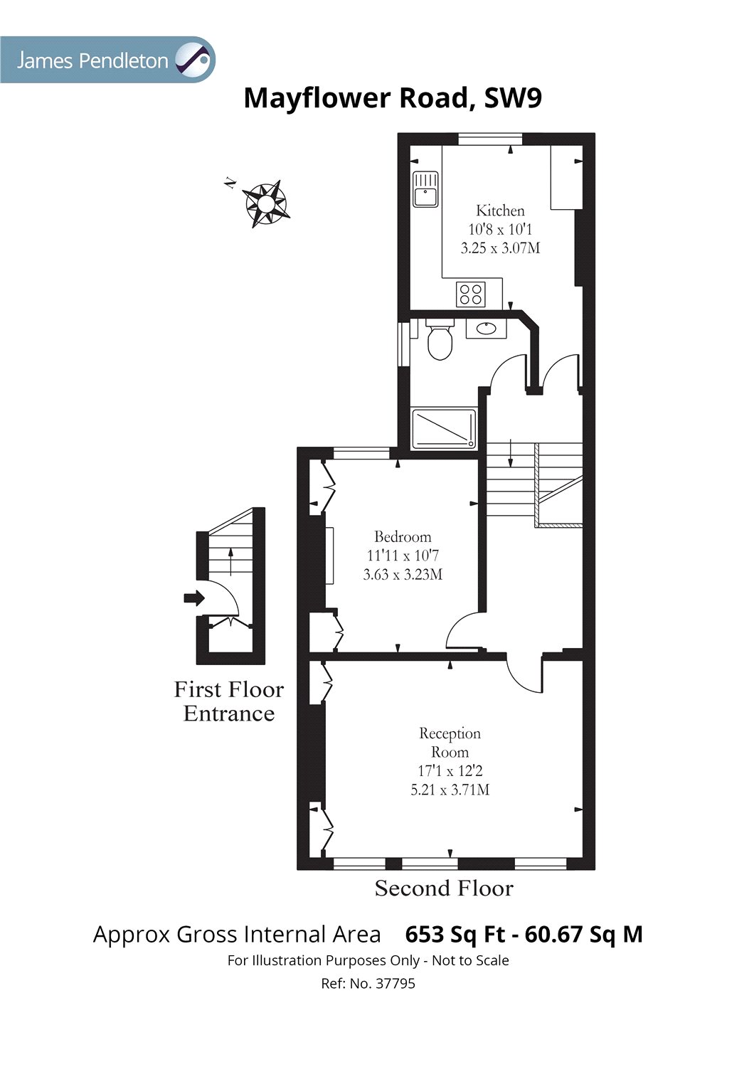 1 Bedrooms Flat to rent in Mayflower Road, Clapham, London SW9