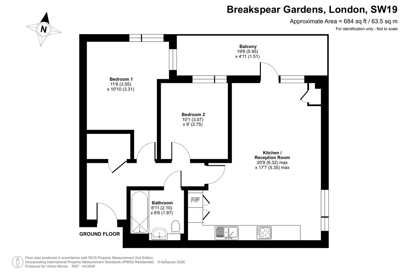 3, Myddleton House, London floorplan