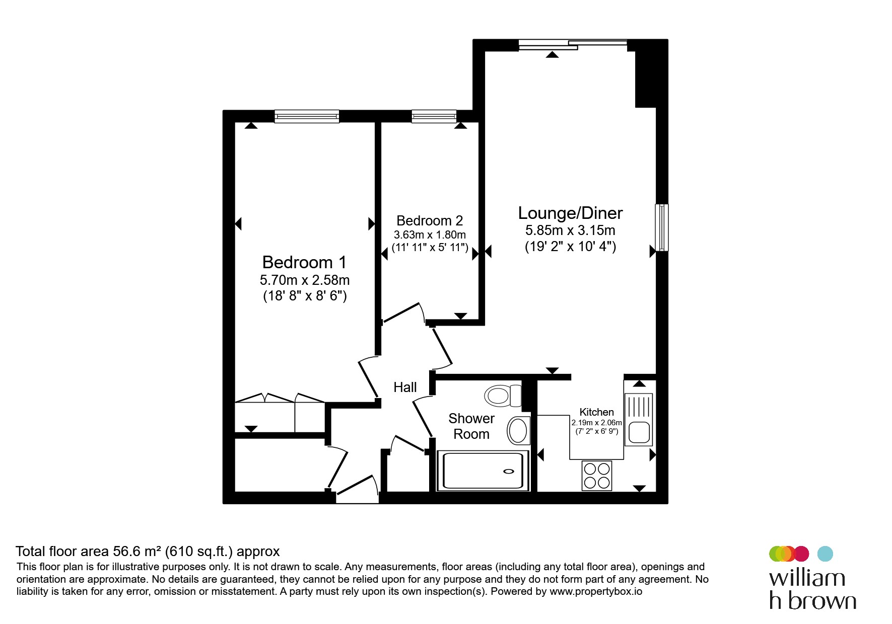 6, Aspley Court, Warwick Avenue, Bedford floorplan