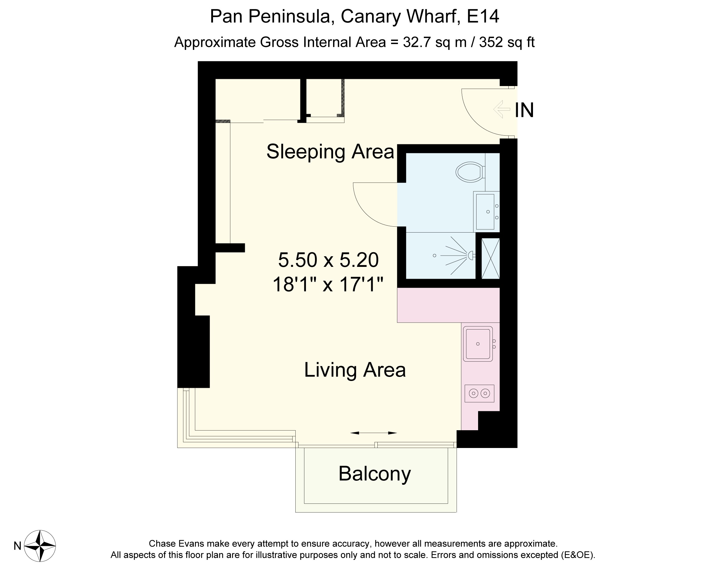 0 Bedrooms Studio to rent in West Tower, Pan Peninsula, Canary Wharf E14