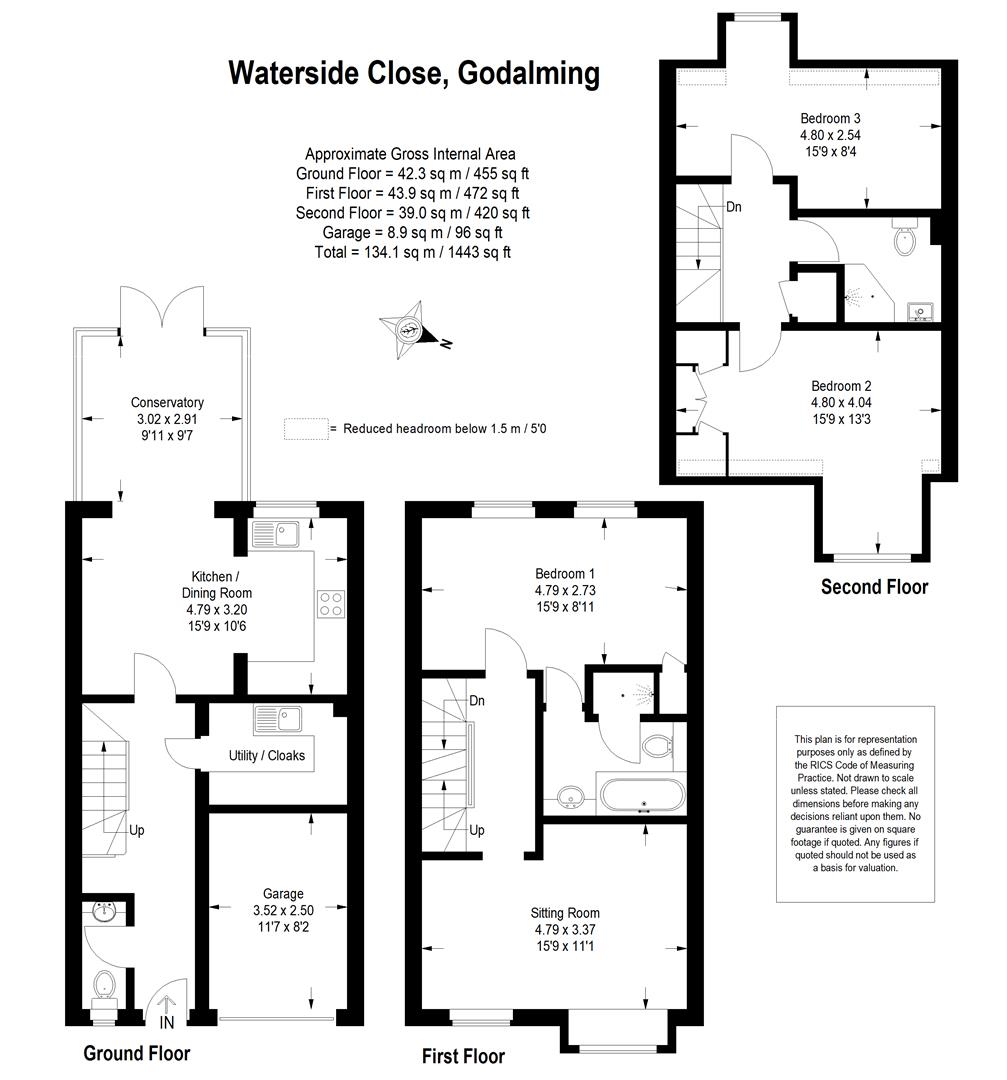 1, Waterside Close, Godalming floorplan