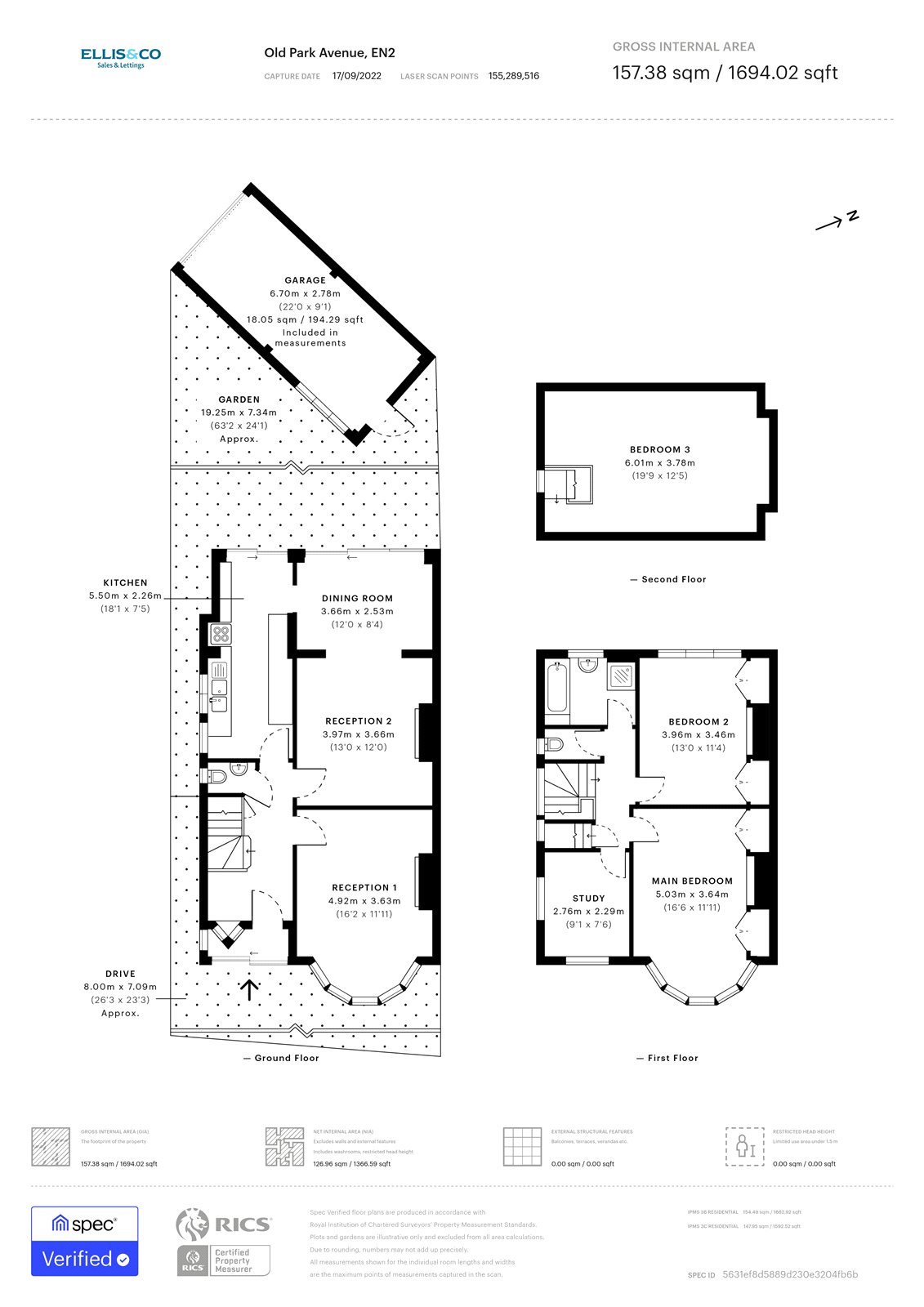 Old Park Avenue, Enfield, Middlesex EN2, 3 bedroom semidetached house