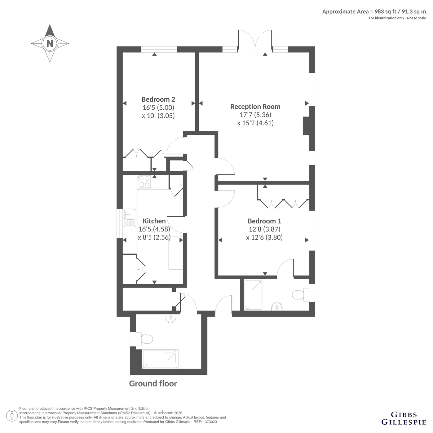 Flat 2, Elder Court, 23, Green Lane, Middlesex floorplan